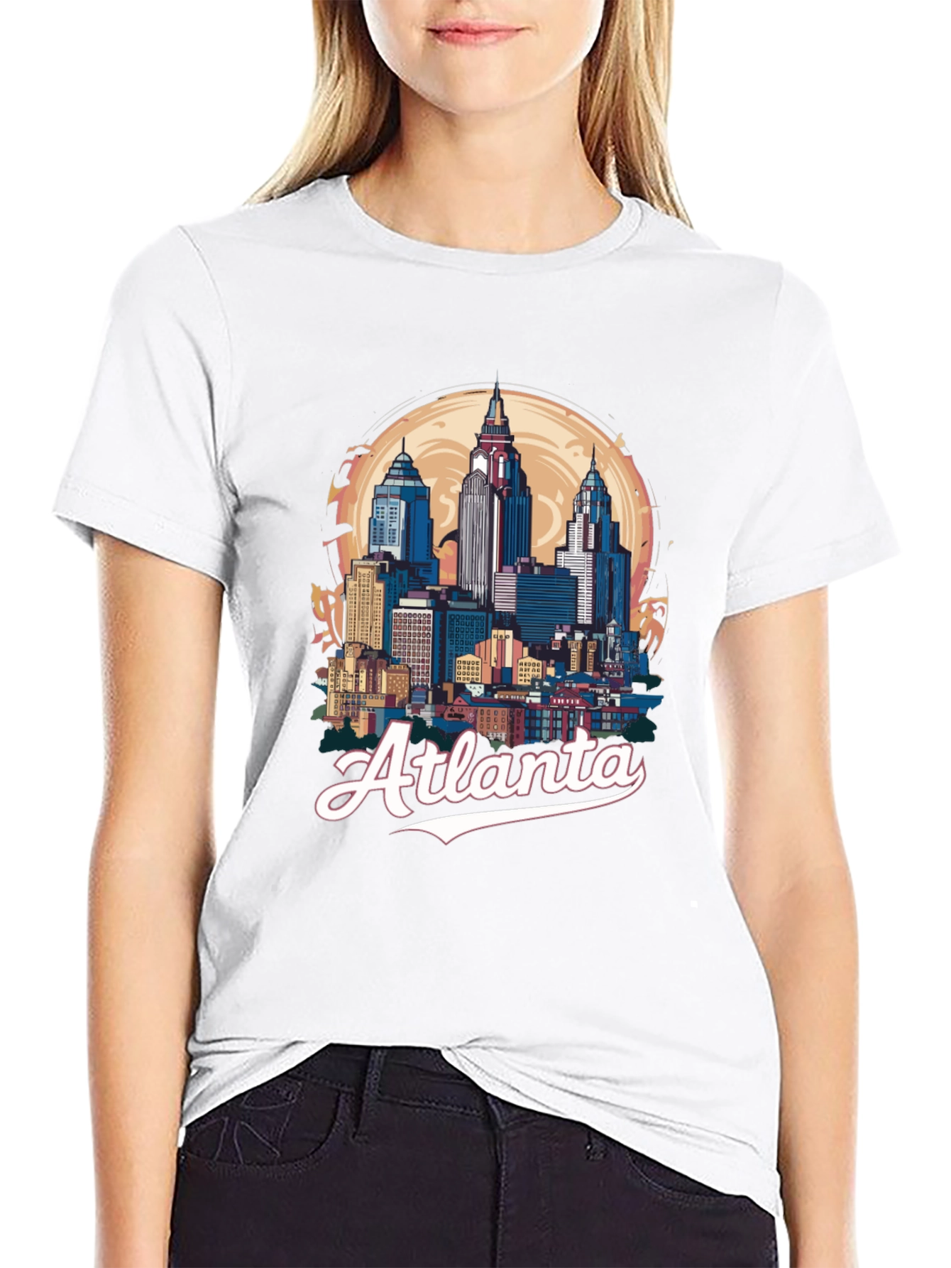 Atlanta Skyline Black Graphic Tee