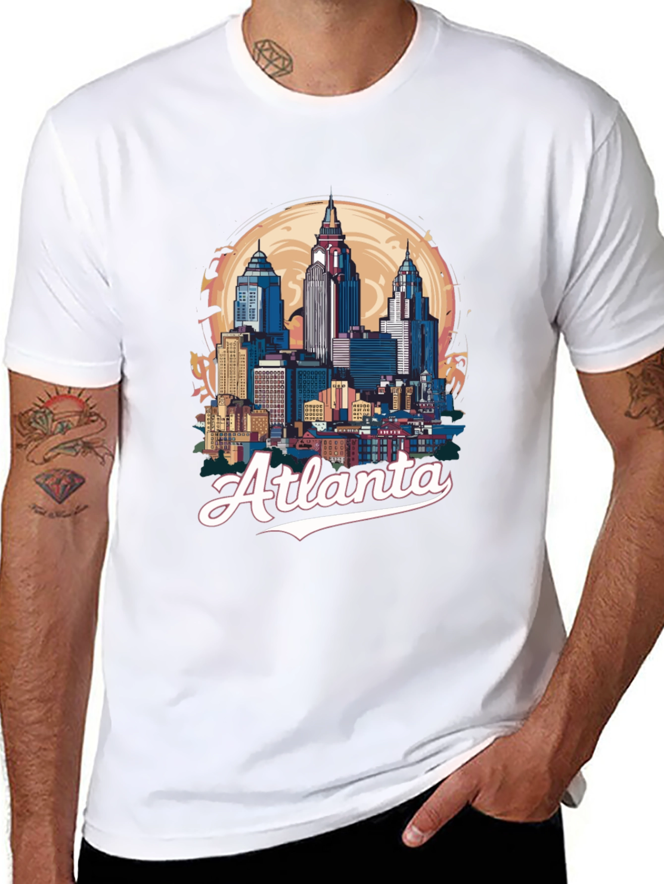 Atlanta Skyline Black Graphic Tee
