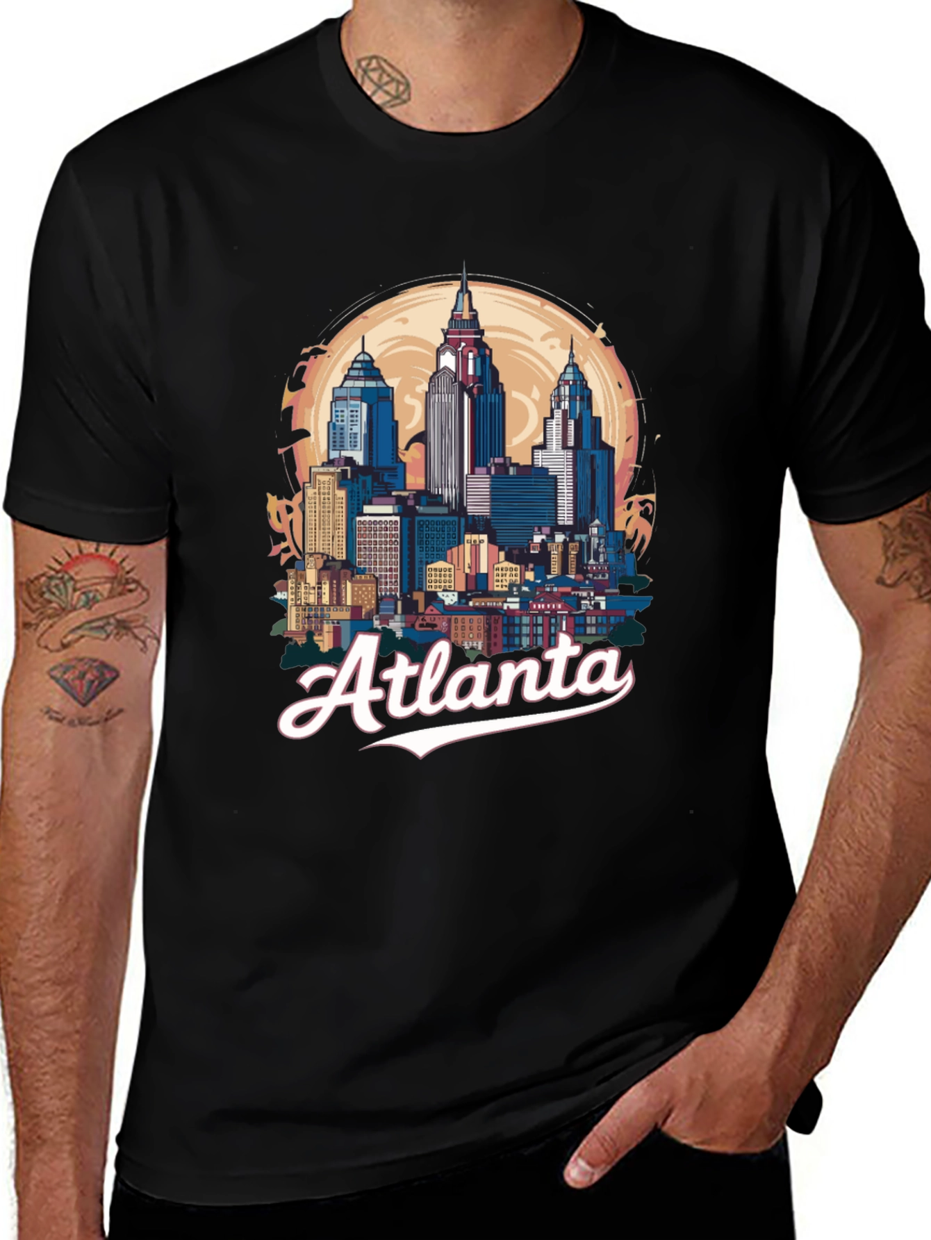 Atlanta Skyline Black Graphic Tee