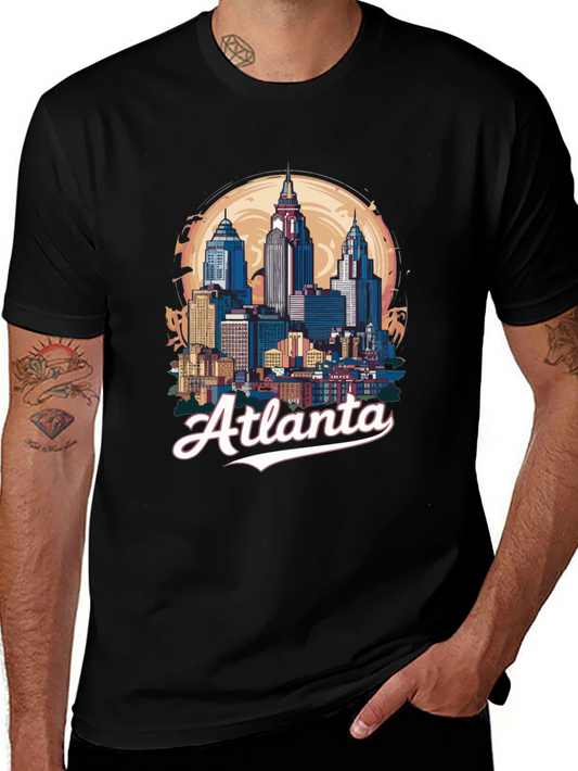 Atlanta Skyline Black Graphic Tee