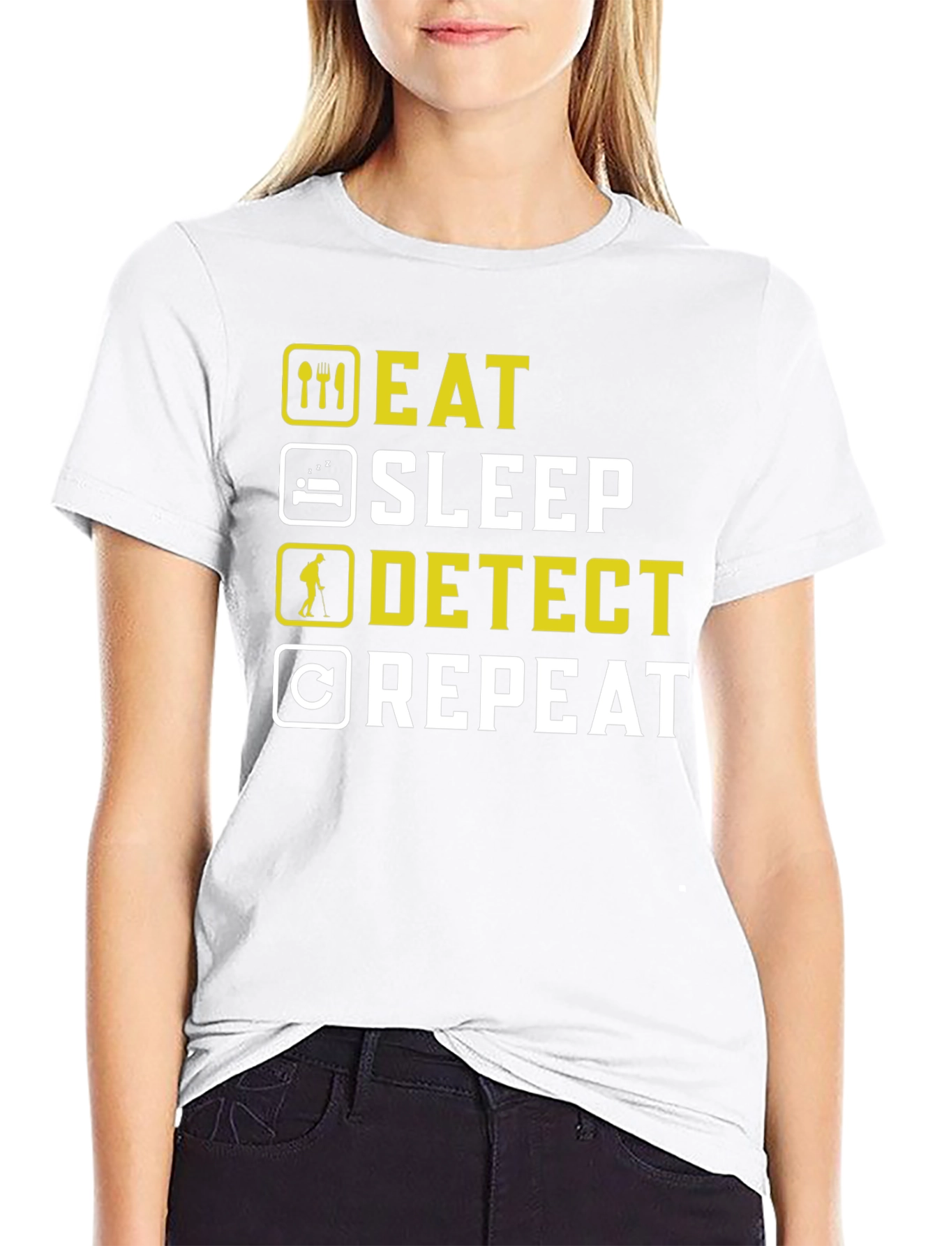 Eat Sleep Detect Repeat Metal Detecting Hobby T-Shirt