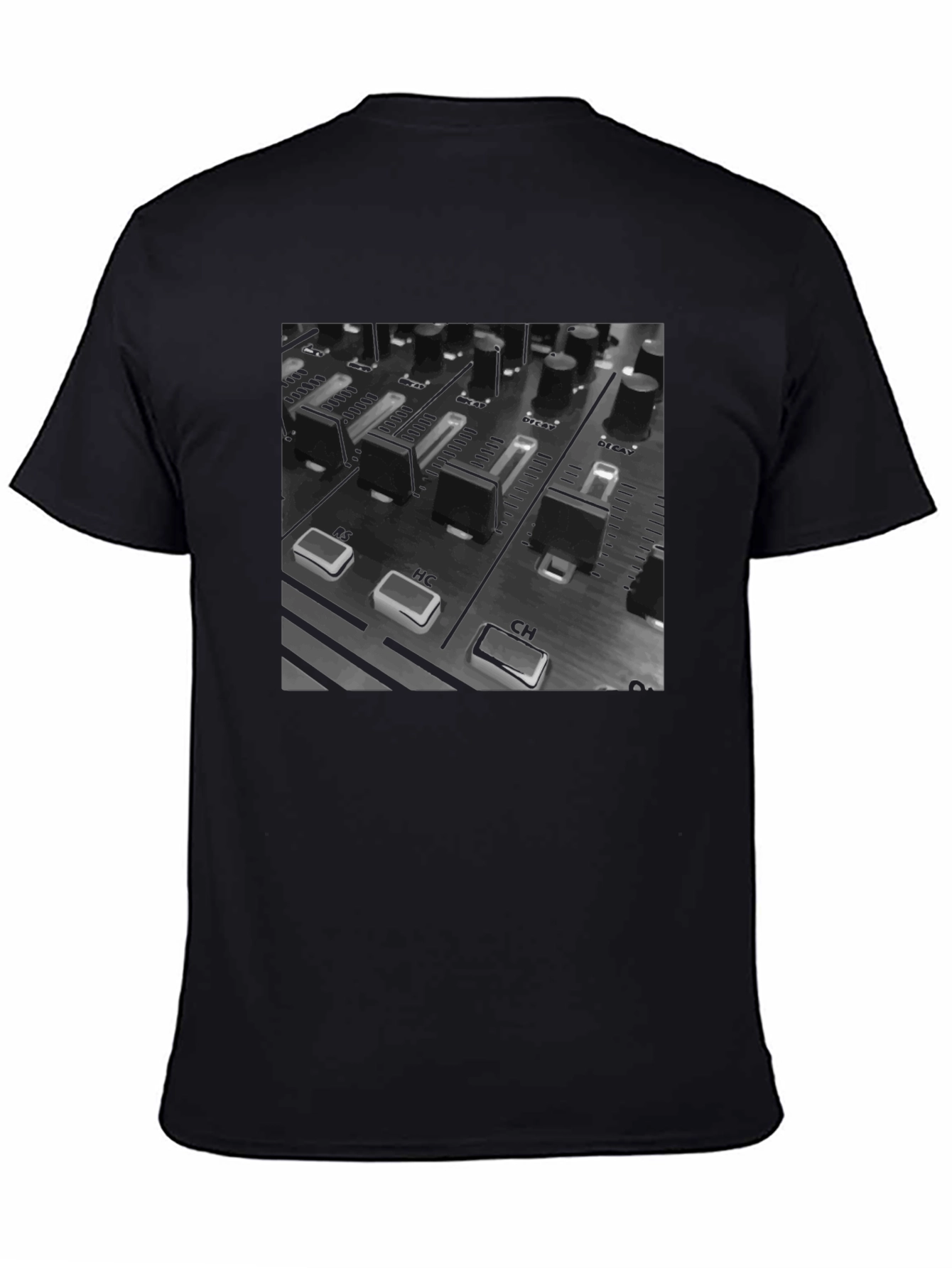 DJ Mixer Graphic Tee - Black Cotton T-Shirt