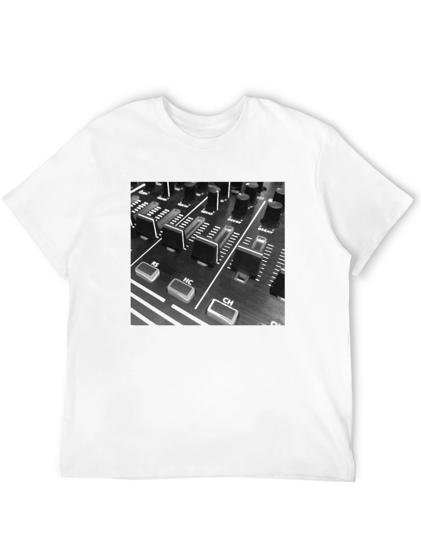 DJ Mixer Graphic Tee - Black Cotton T-Shirt