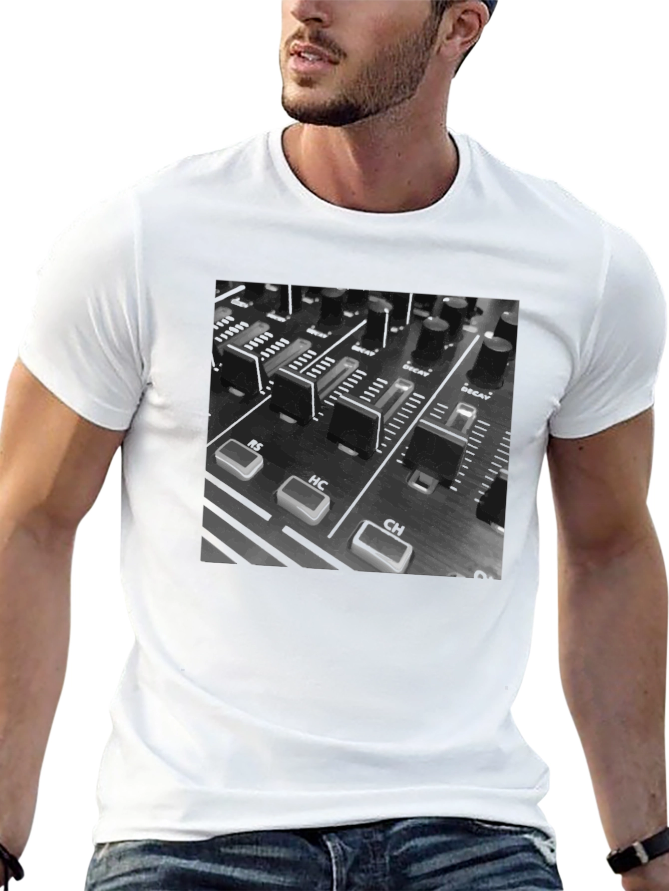 DJ Mixer Graphic Tee - Black Cotton T-Shirt