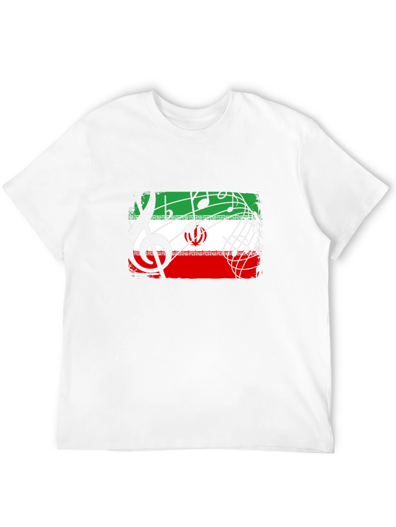 Iran Flag Music Note T-Shirt