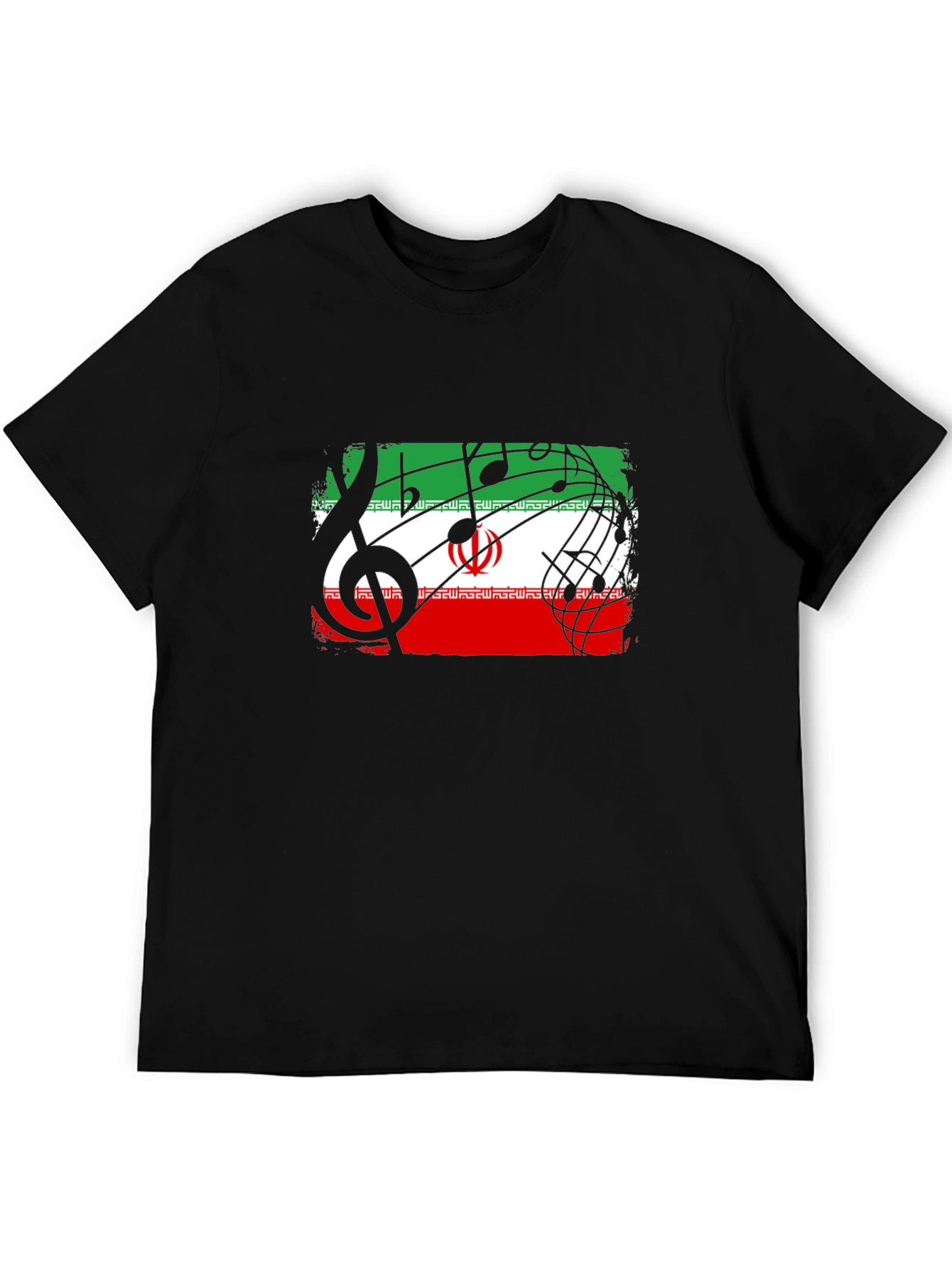 Iran Flag Music Note T-Shirt
