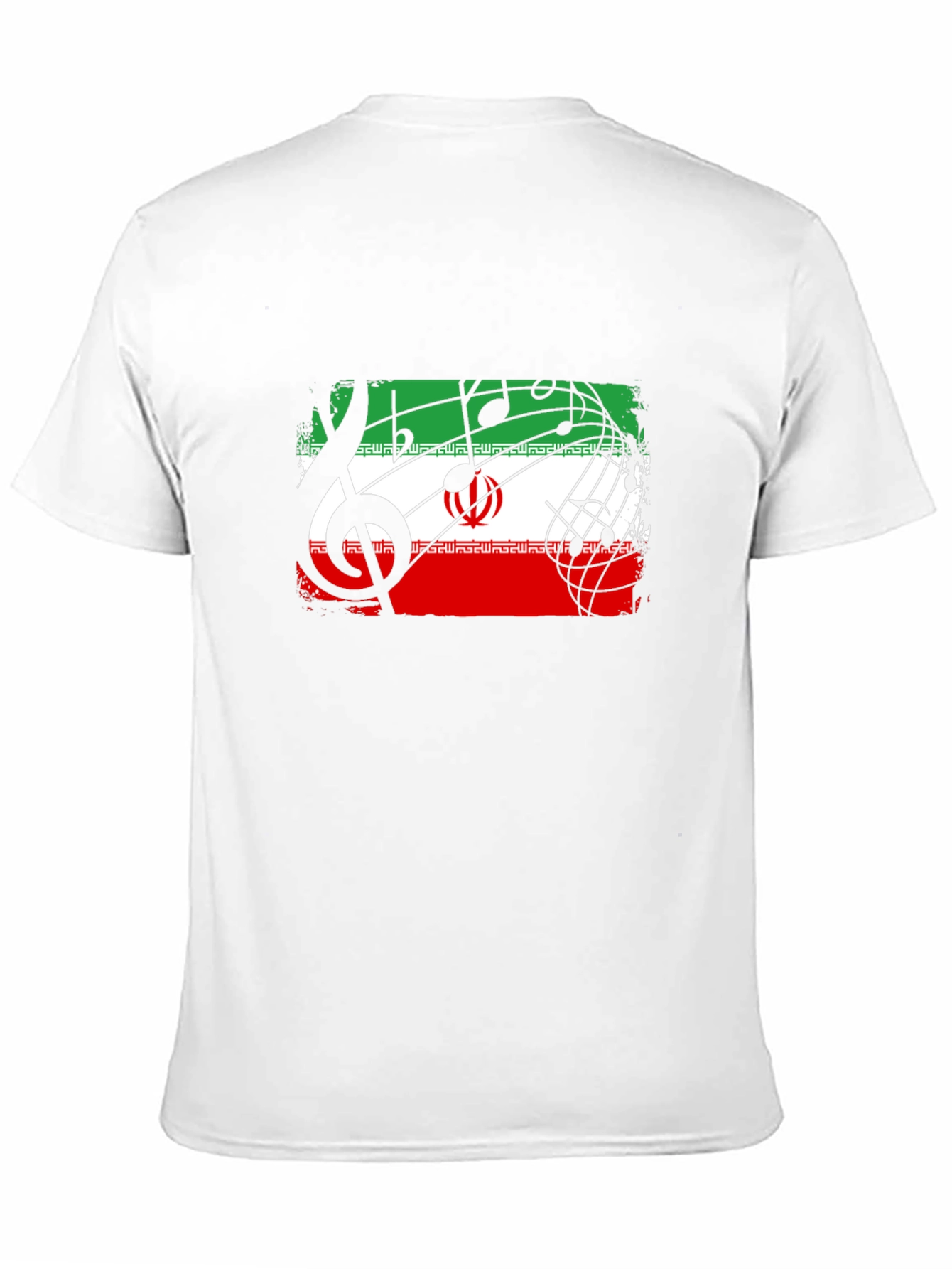 Iran Flag Music Note T-Shirt