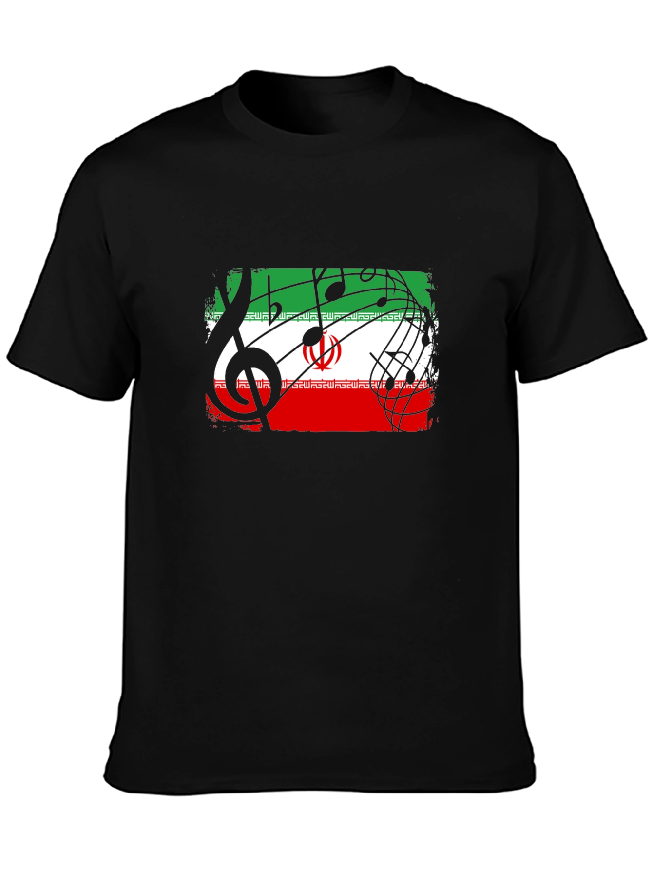 Iran Flag Music Note T-Shirt