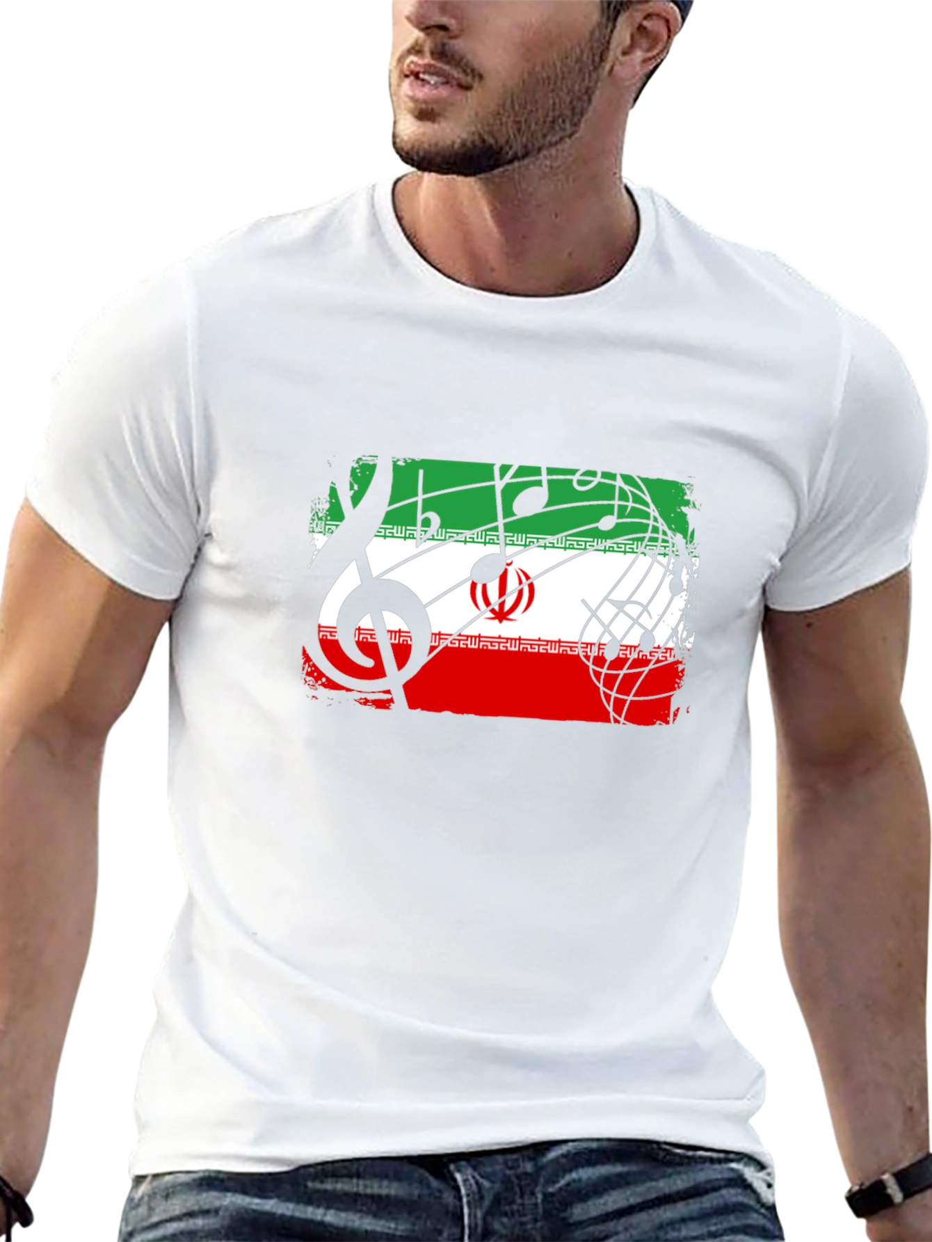 Iran Flag Music Note T-Shirt