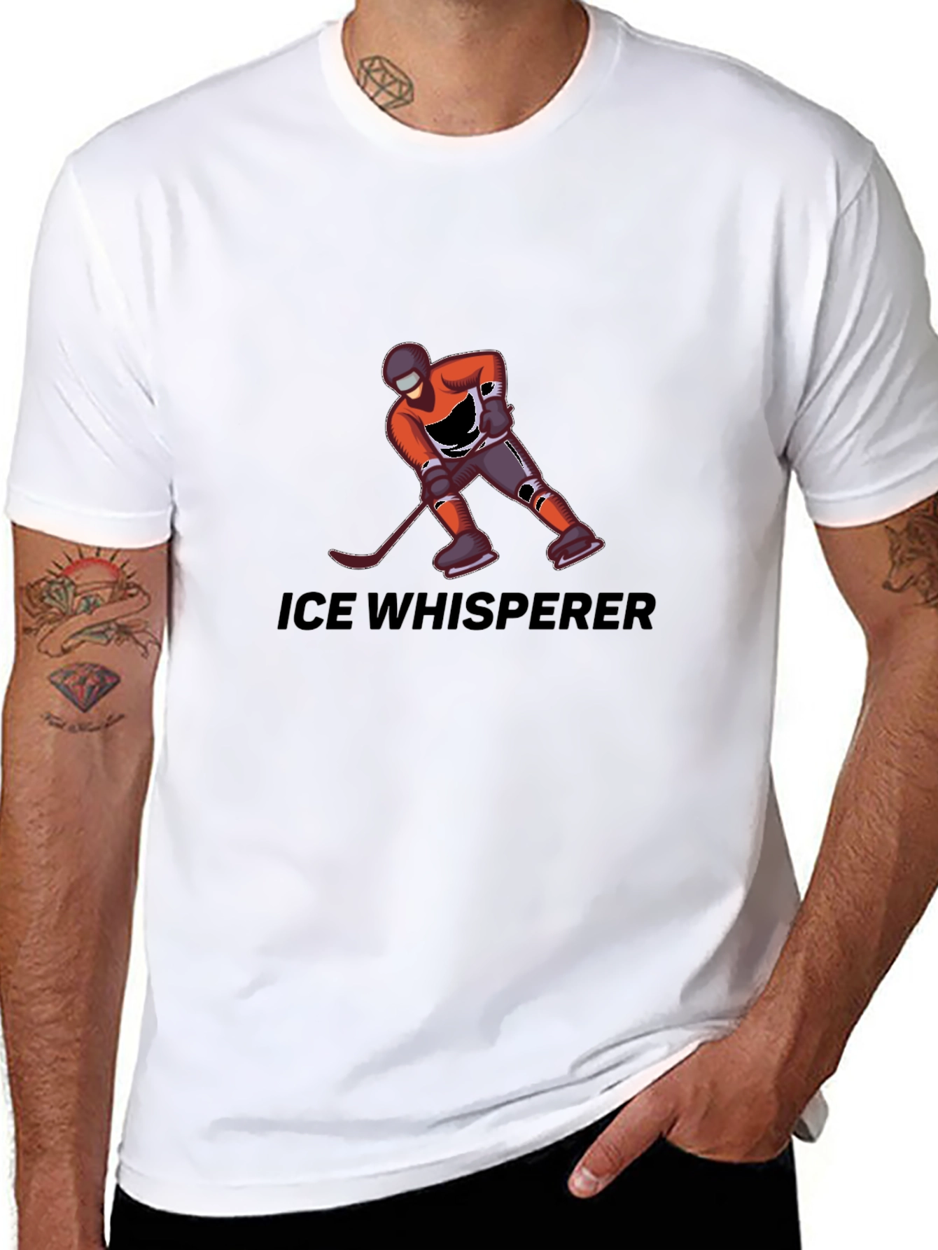 Ice Whisperer T-Shirt - Hockey Player Design