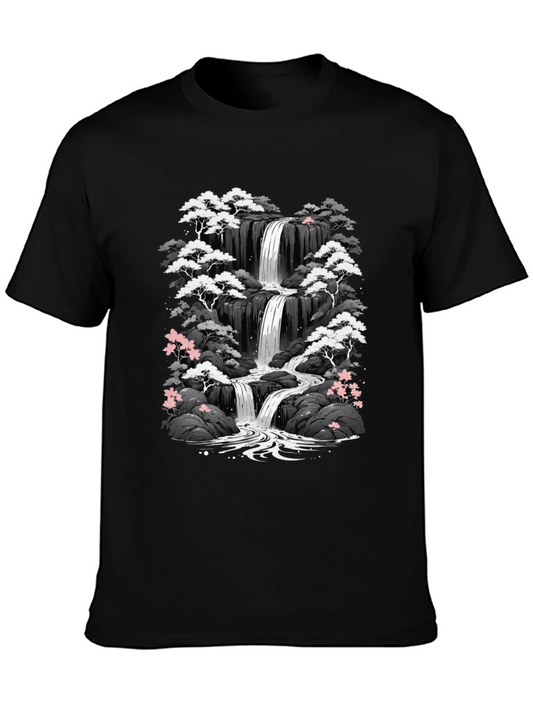 Waterfall Graphic Tee - Black