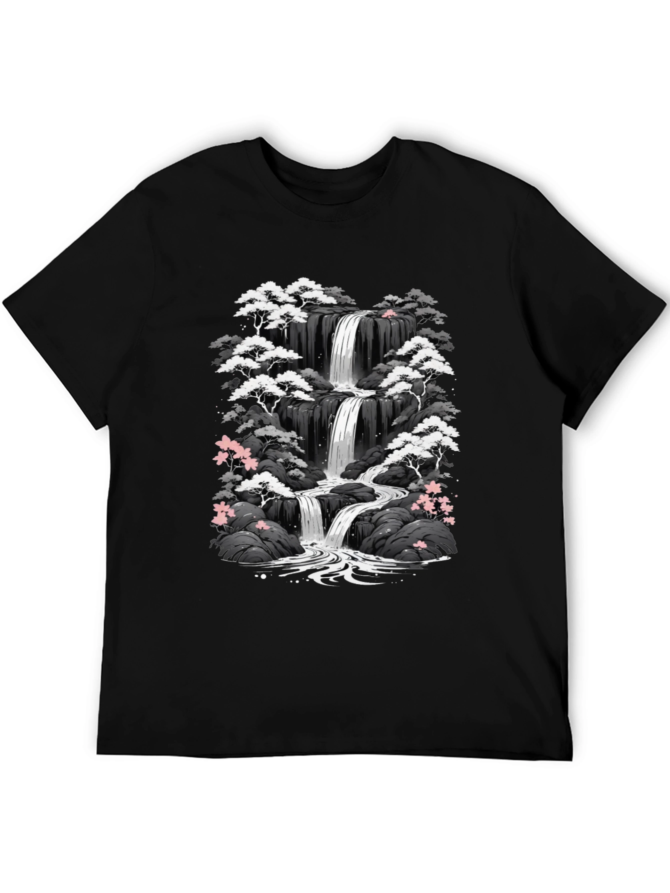 Waterfall Graphic Tee - Black
