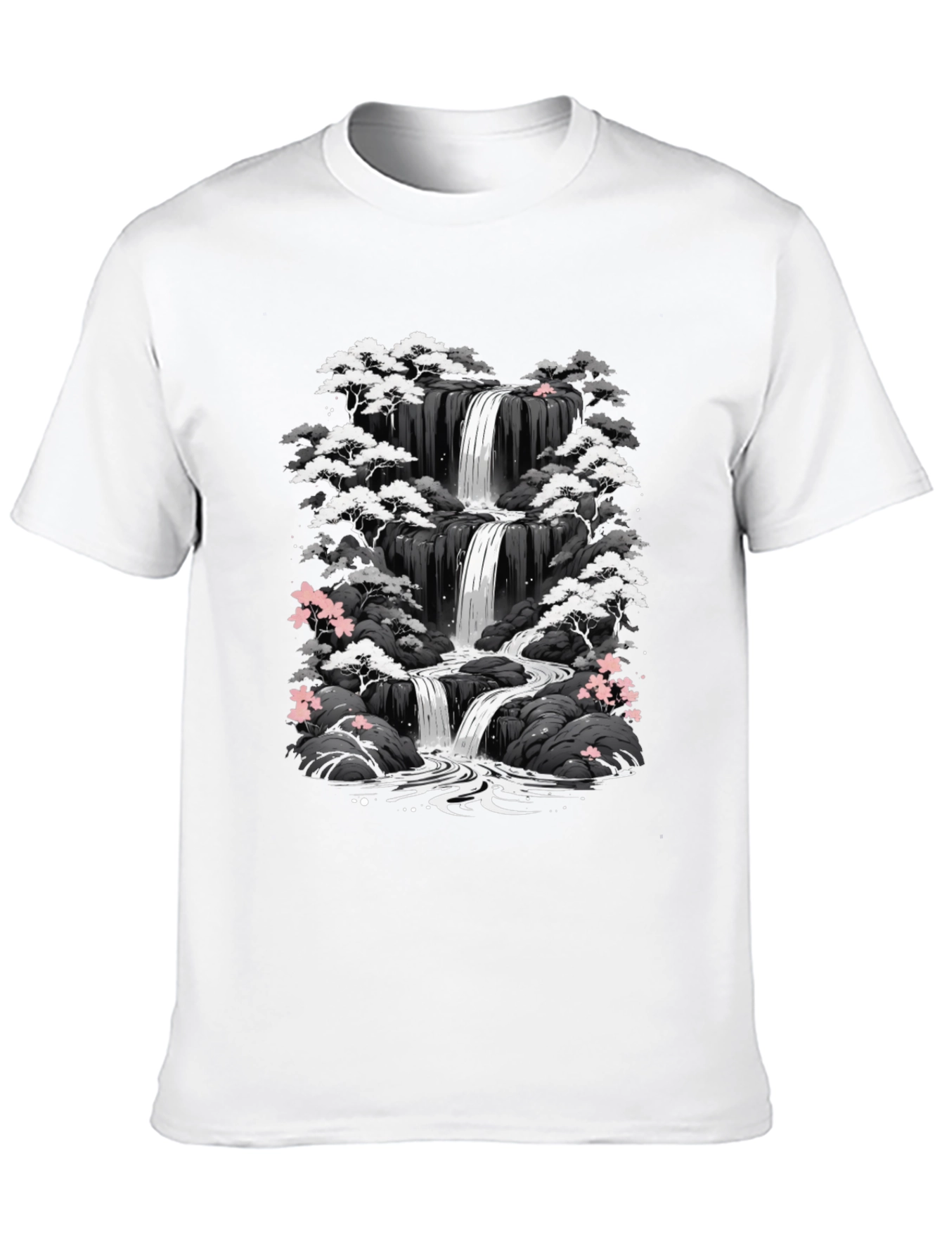 Waterfall Graphic Tee - Black