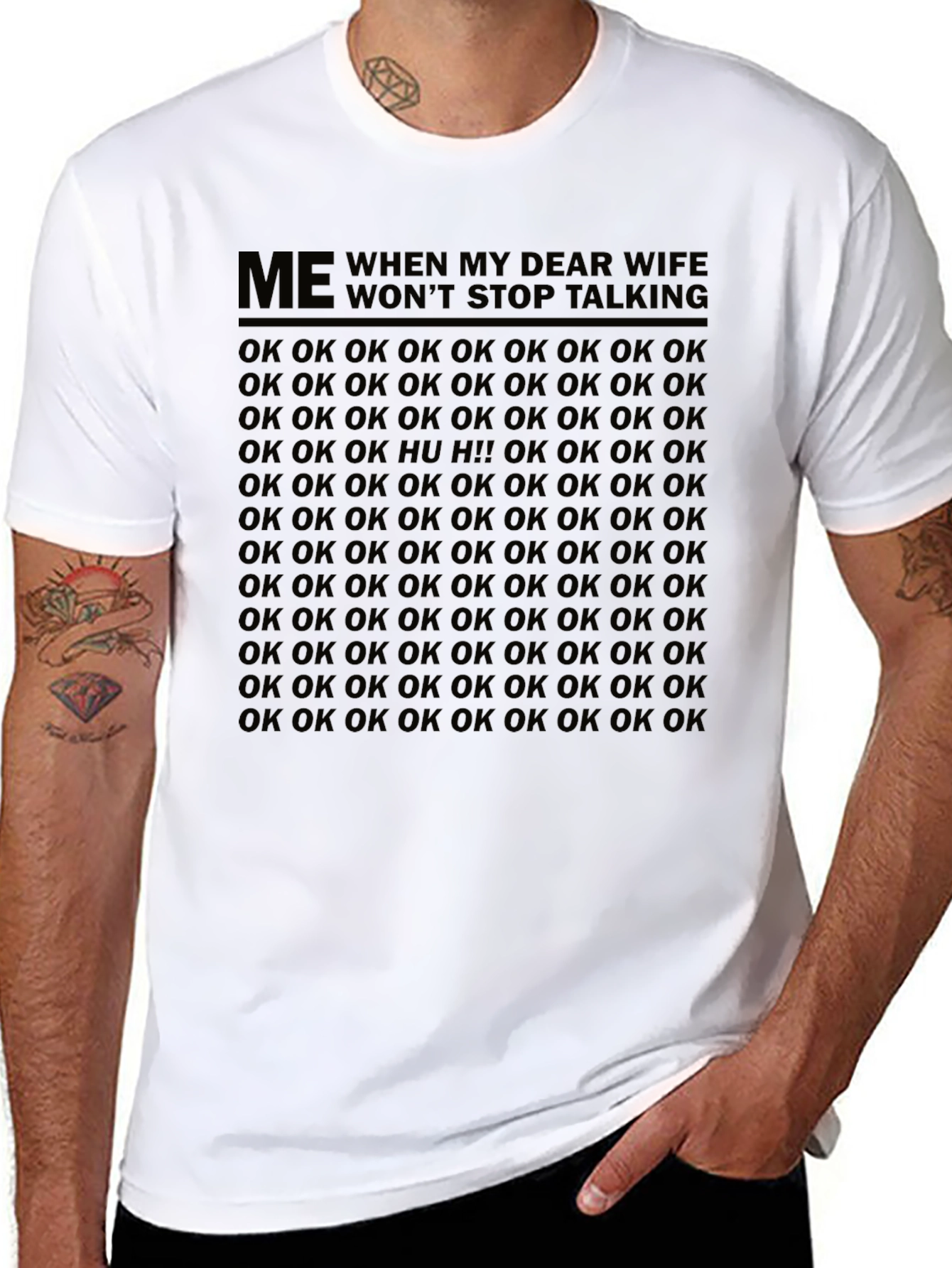 Humorous Dear Wife OK T-Shirt