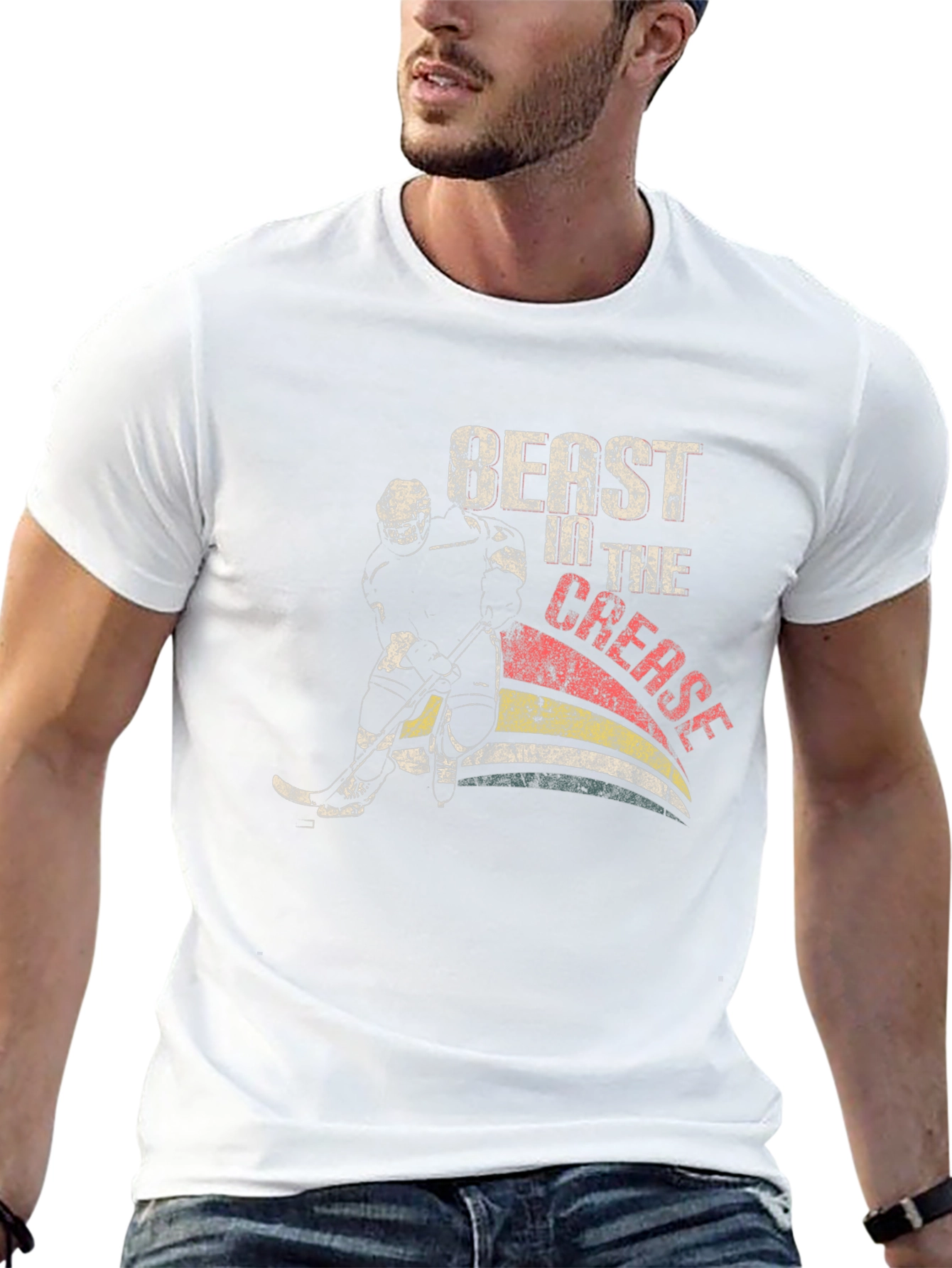 Beast In The Crease Hockey Graphic T-Shirt