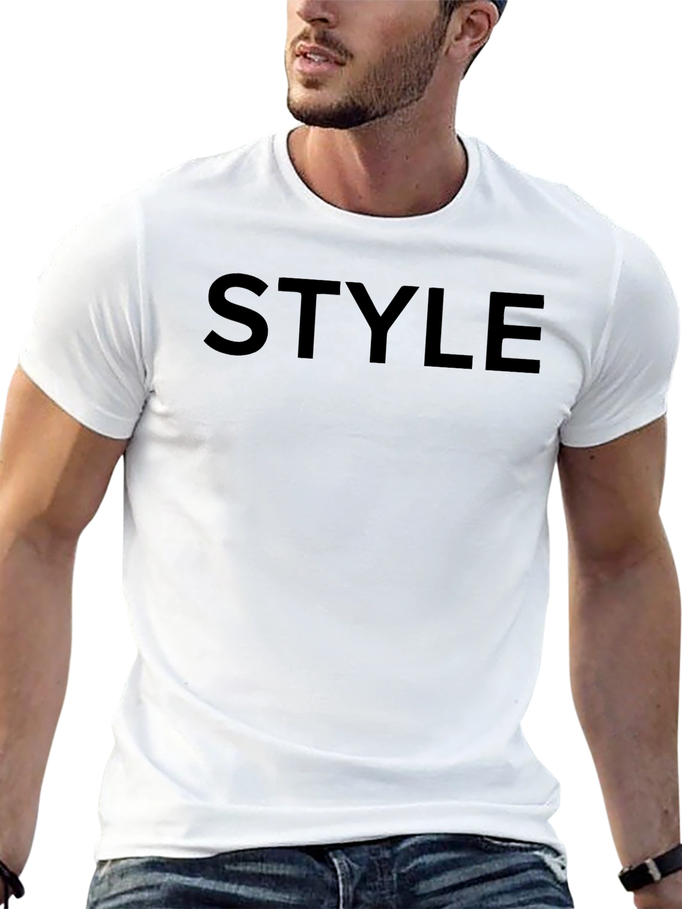 Mens Black Style Tee - Casual Fashion
