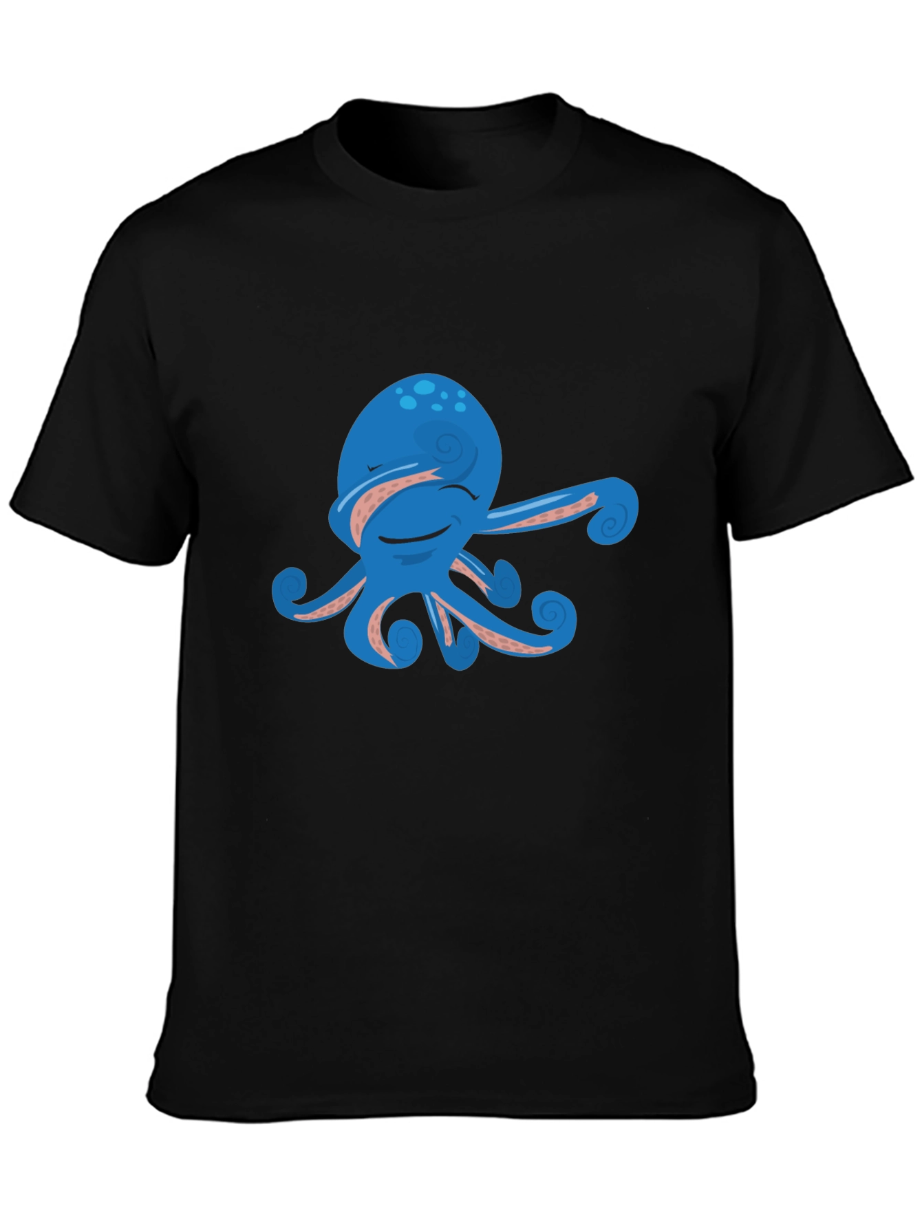 Cool Octopus Graphic Tee - Mens Black Shirt