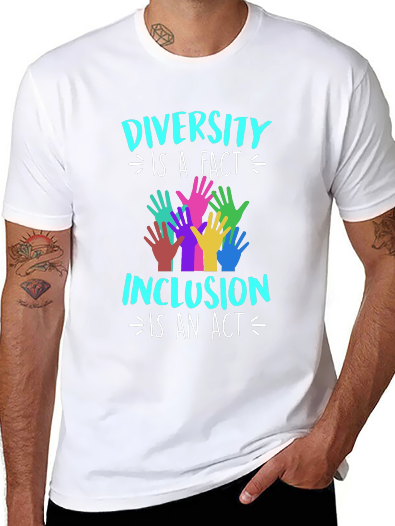 Diversity Inclusion T-Shirt Equality Hands Graphic Tee