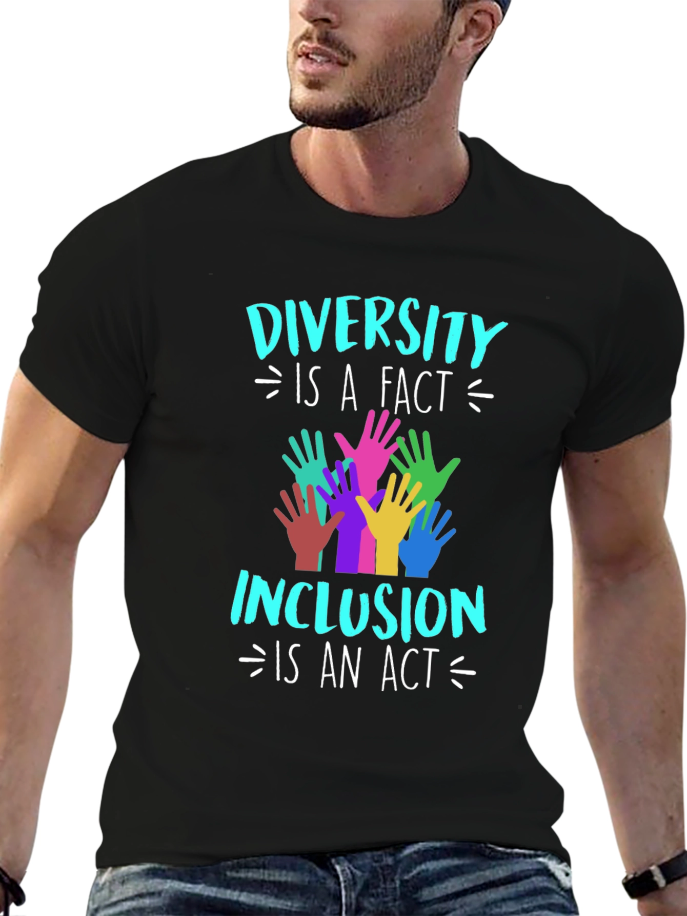 Diversity Inclusion T-Shirt Equality Hands Graphic Tee