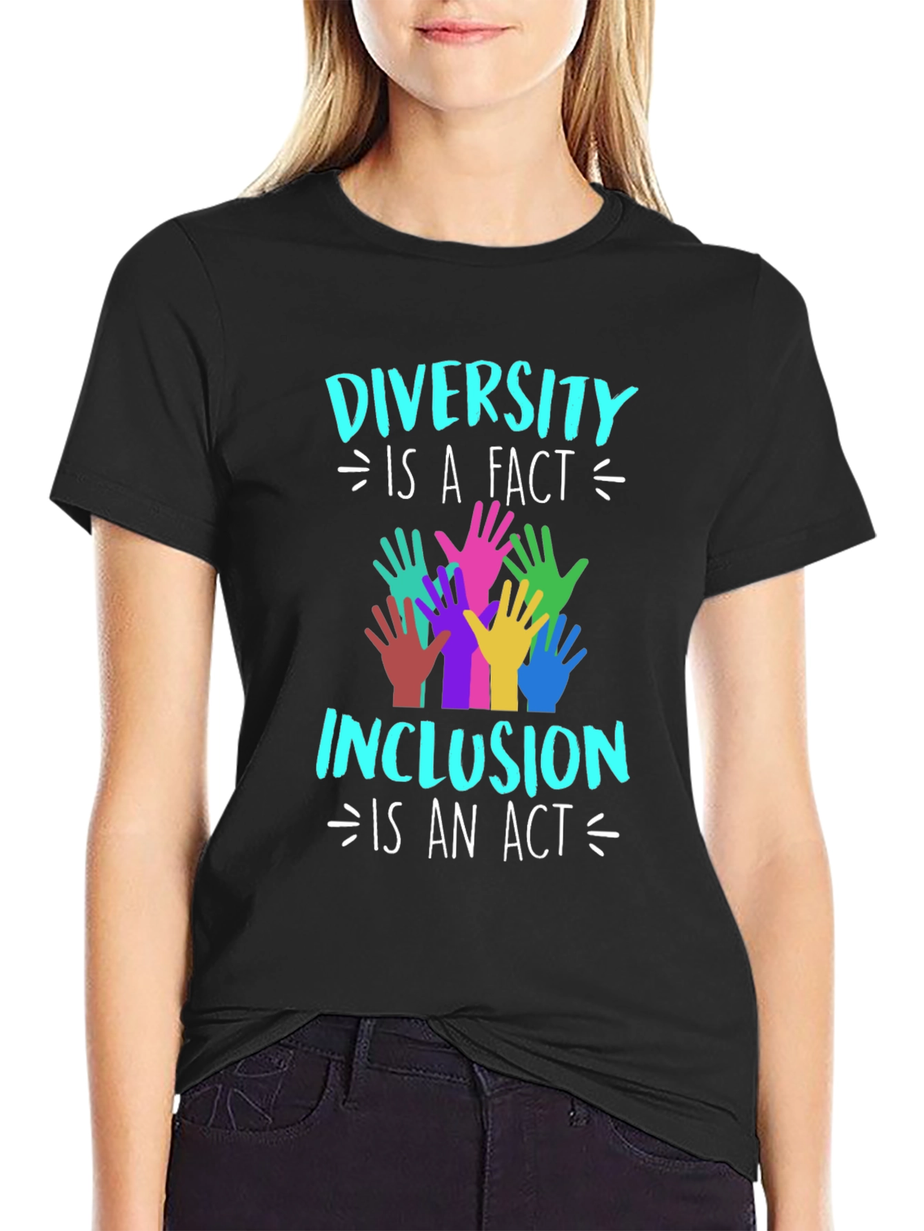 Diversity Inclusion T-Shirt Equality Hands Graphic Tee