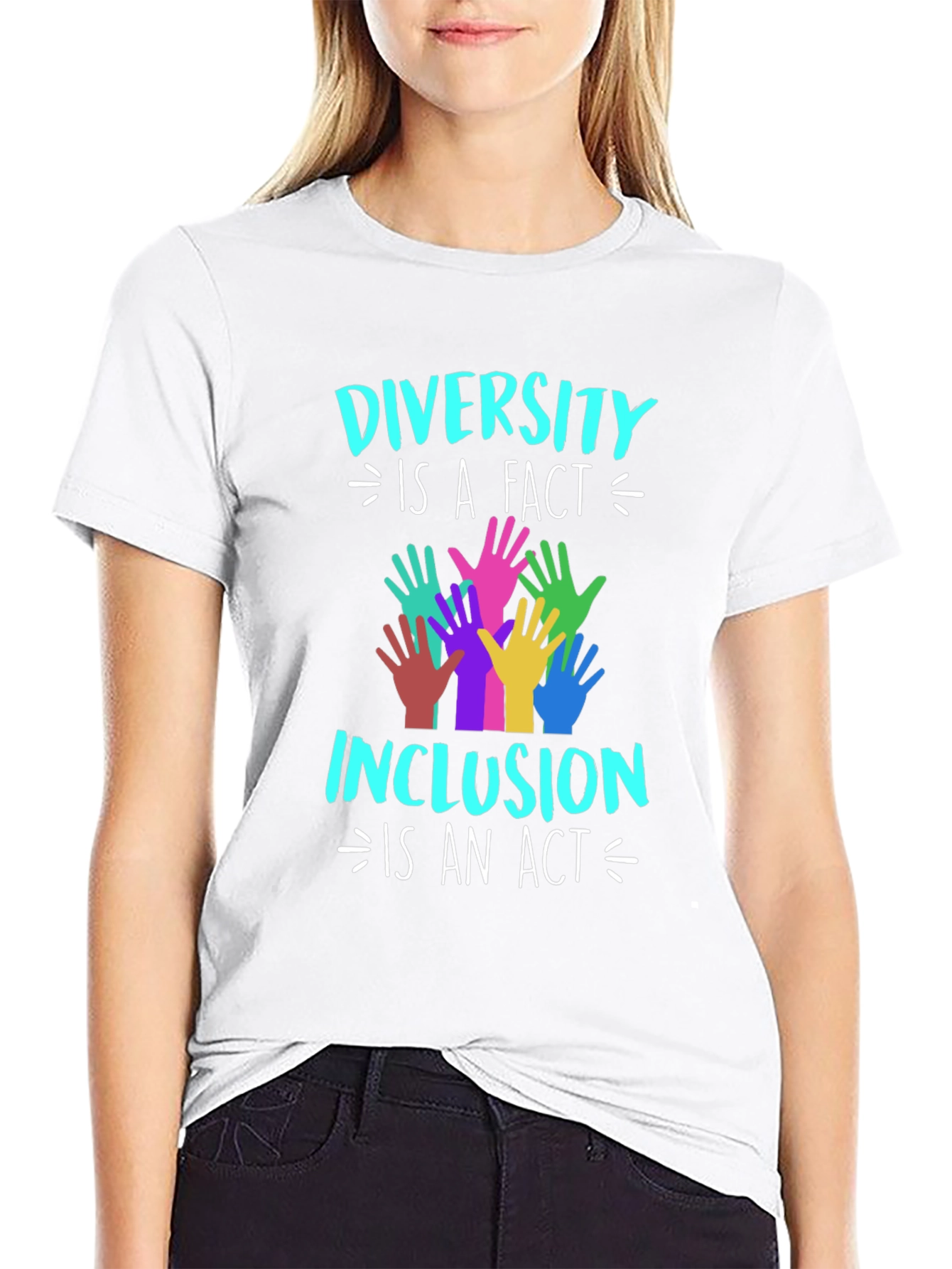 Diversity Inclusion T-Shirt Equality Hands Graphic Tee