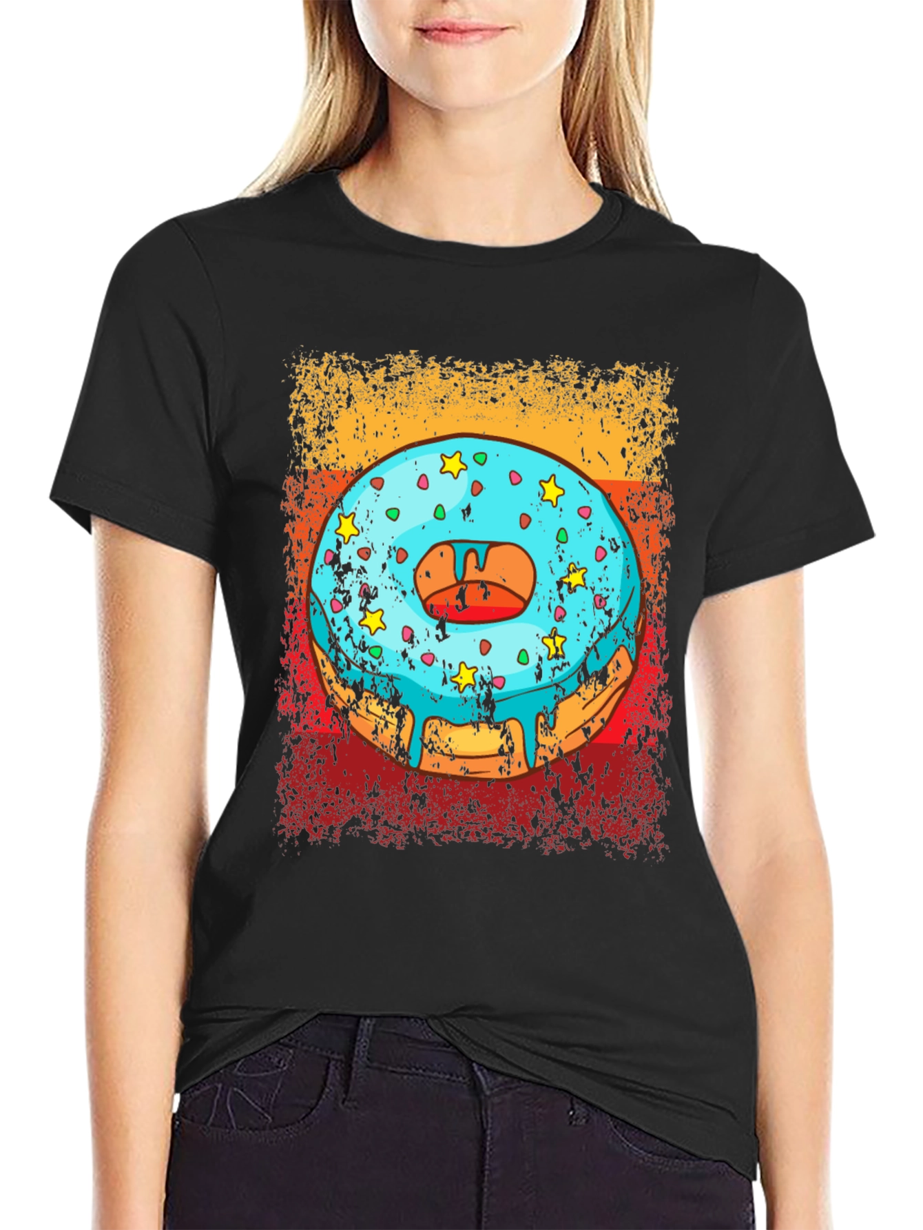 Donut Graphic Tee - Novelty T-Shirt