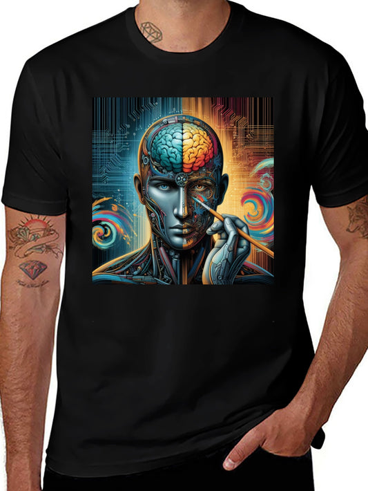 Cyberpunk Brain Artist Graphic Tee