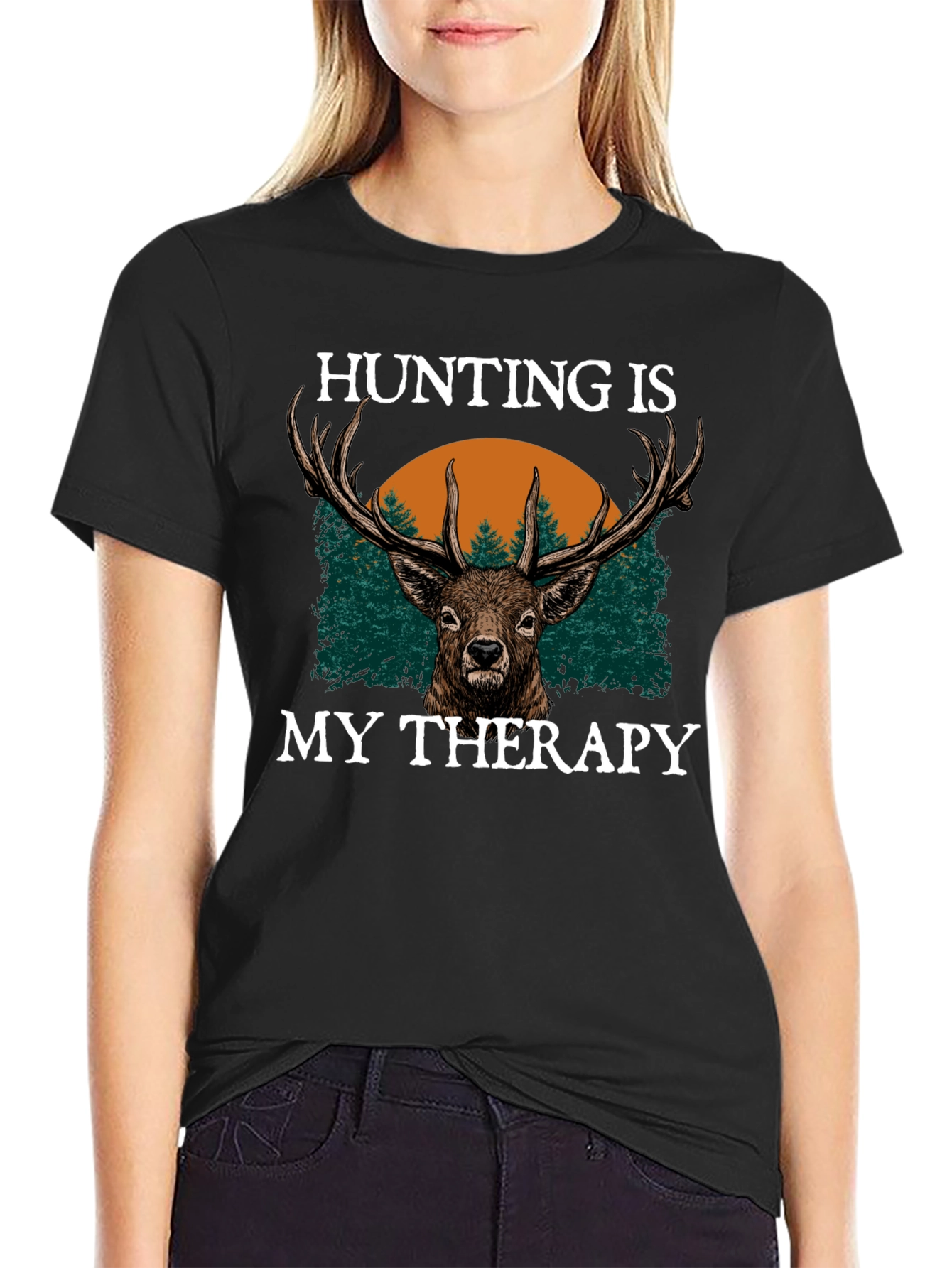 Hunting is My Therapy Graphic Tee