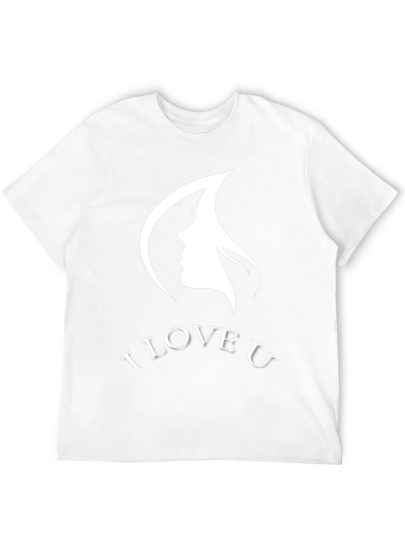 I Love U Graphic T-Shirt Black Cotton Blend