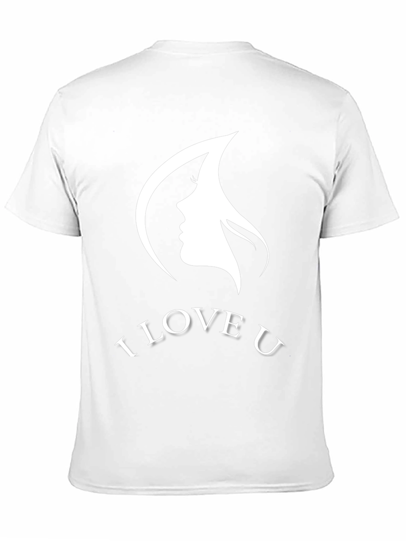 I Love U Graphic T-Shirt Black Cotton Blend