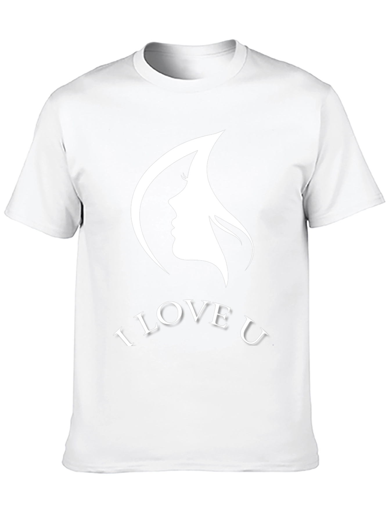 I Love U Graphic T-Shirt Black Cotton Blend