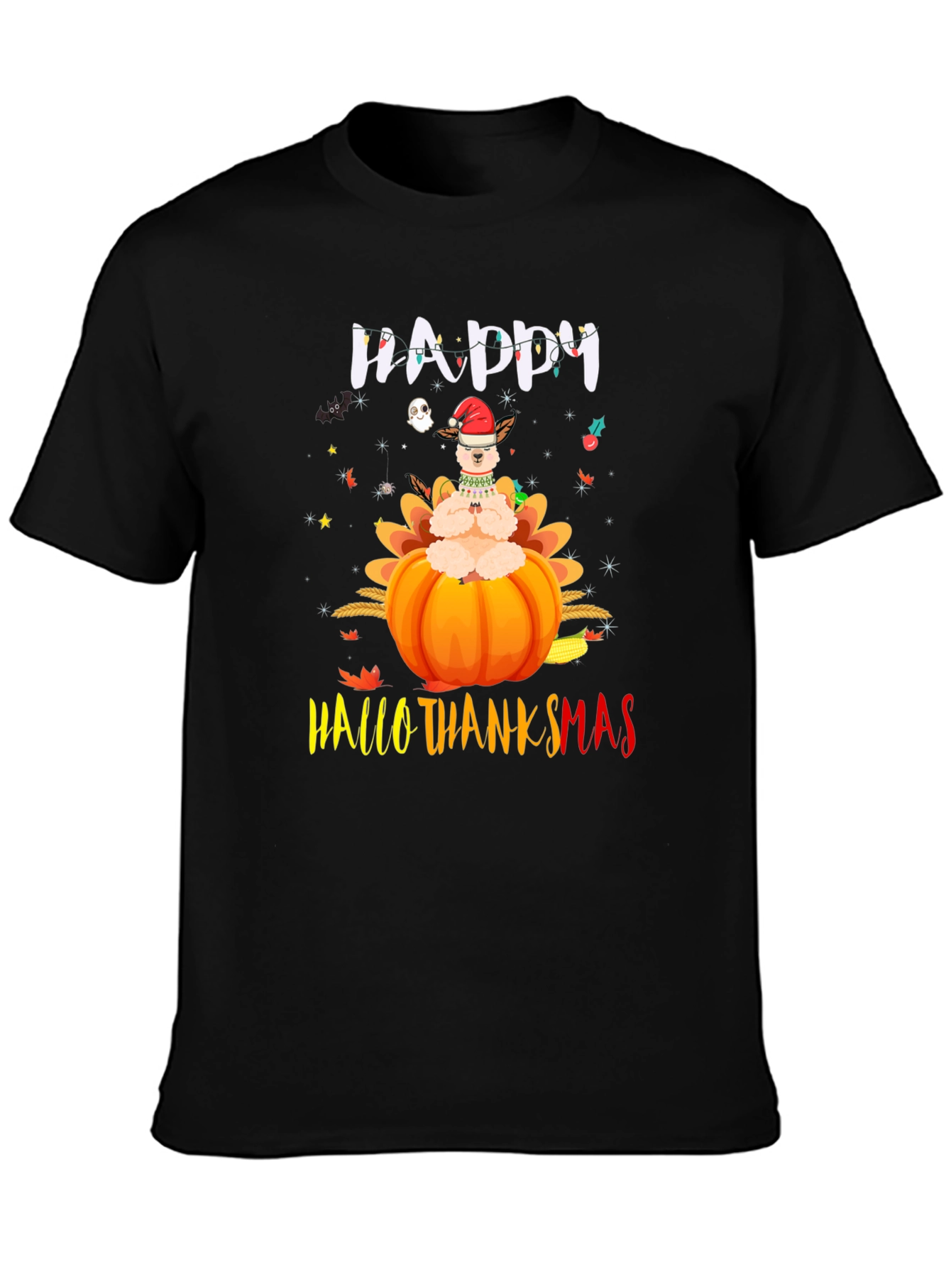 Happy HalloThanksmas Llama T-Shirt