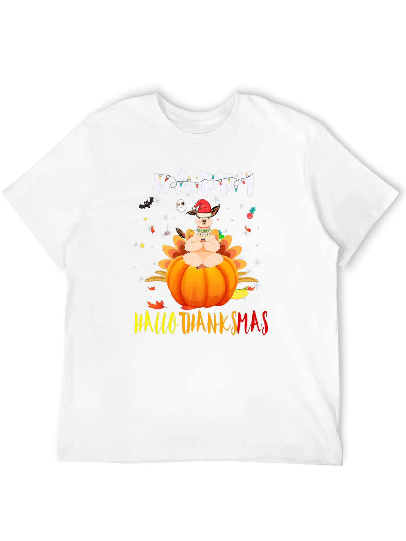 Happy HalloThanksmas Llama T-Shirt