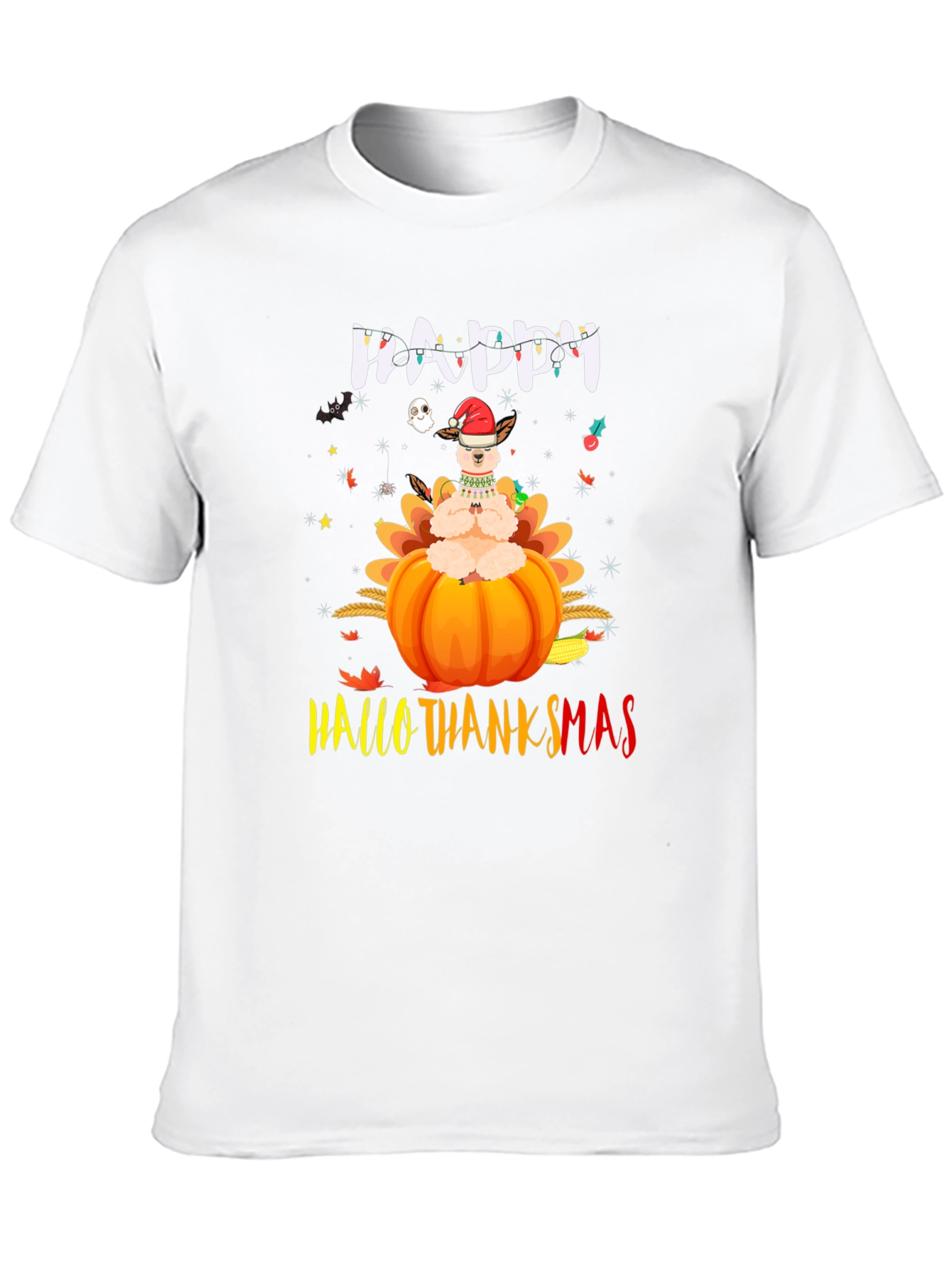 Happy HalloThanksmas Llama T-Shirt