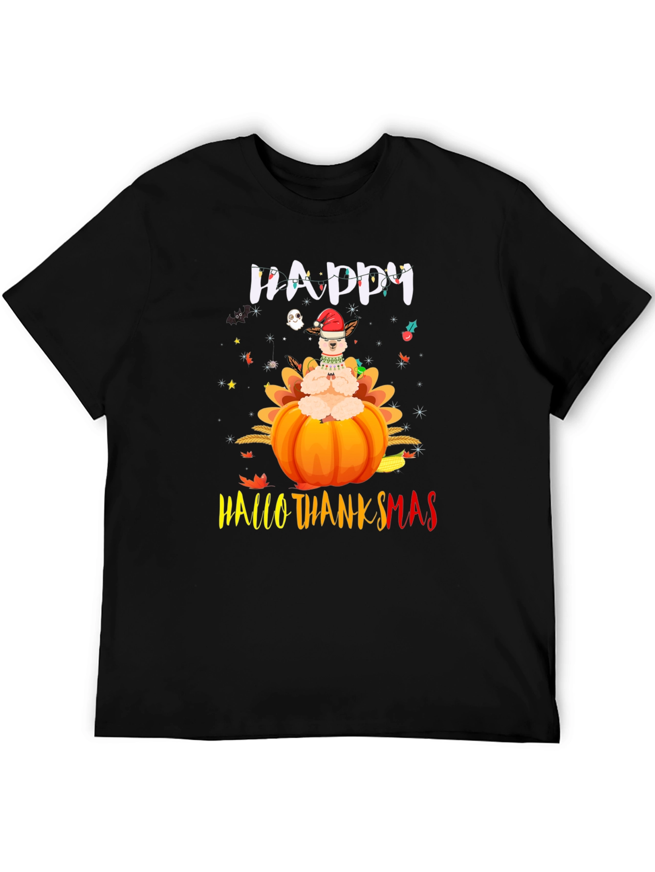 Happy HalloThanksmas Llama T-Shirt