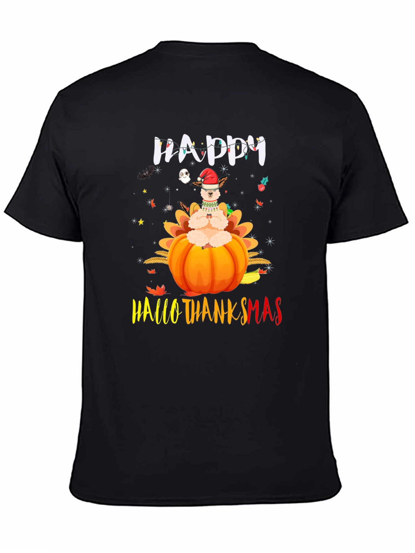 Happy HalloThanksmas Llama T-Shirt