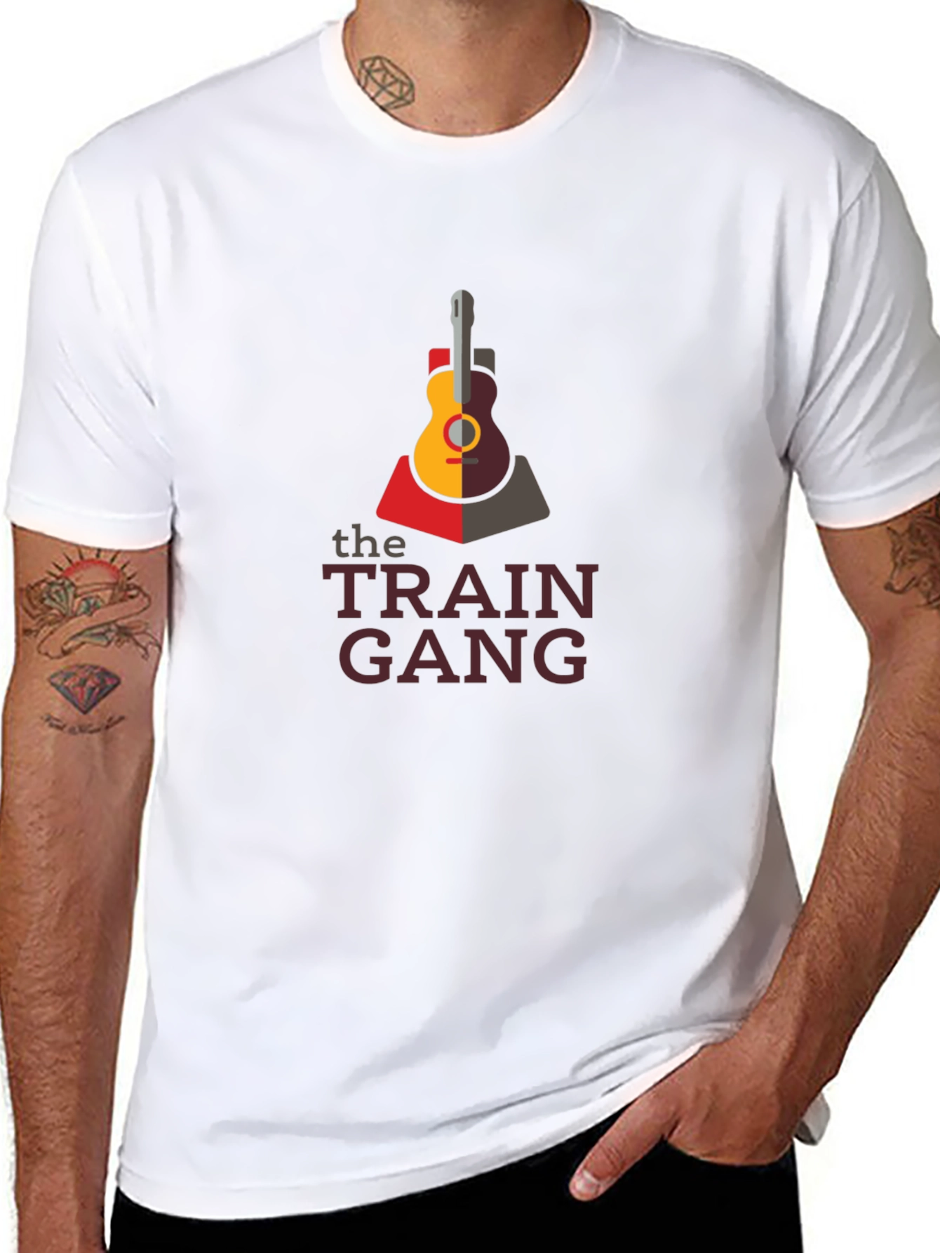 The Train Gang Graphic Tee - Black Cotton T-Shirt