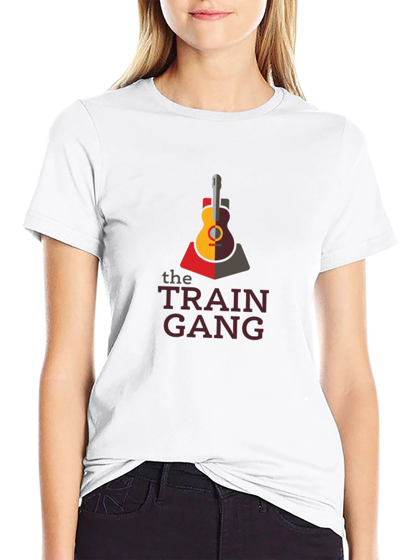 The Train Gang Graphic Tee - Black Cotton T-Shirt