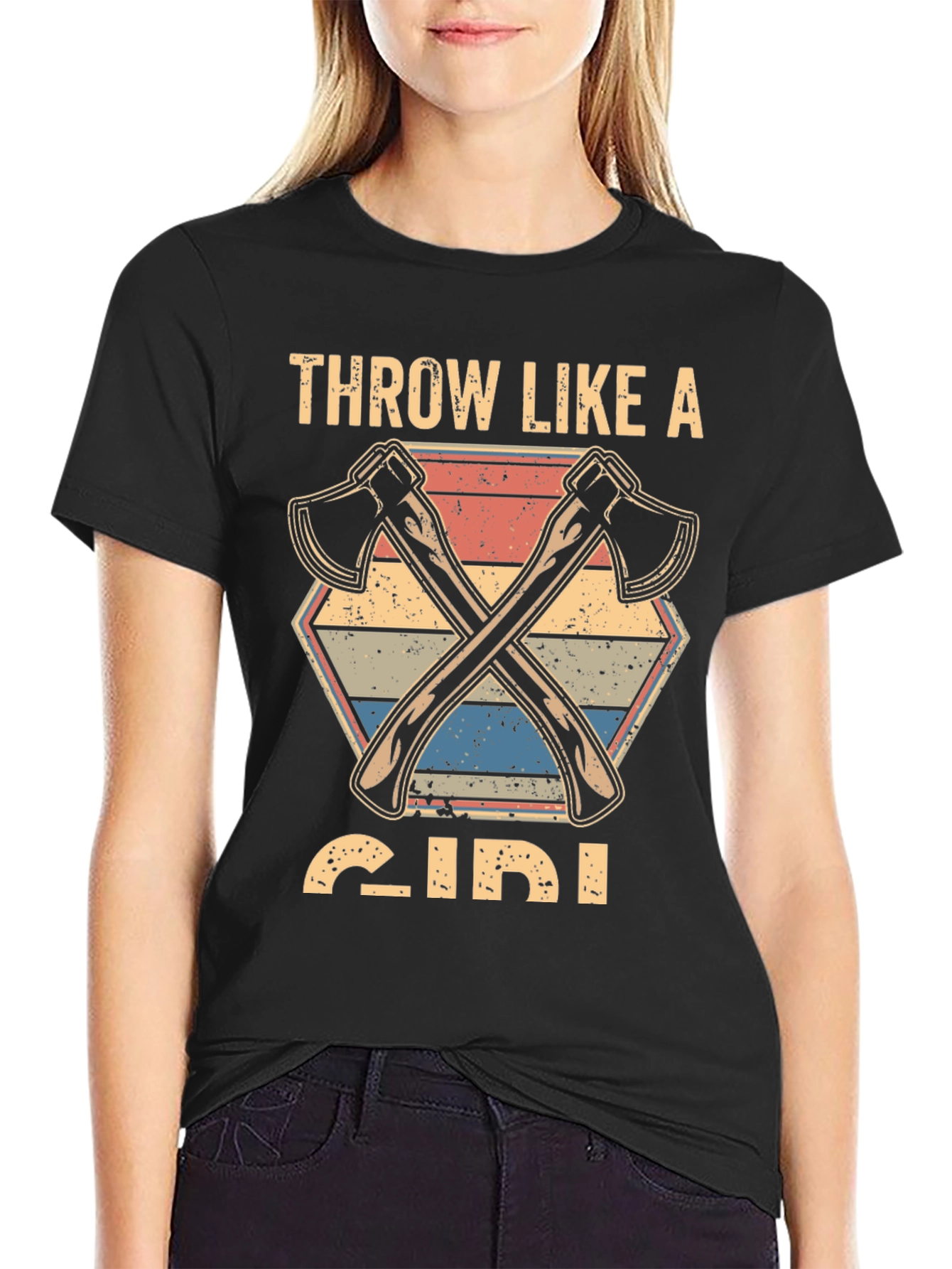 Throw Like A Girl Axe T-Shirt
