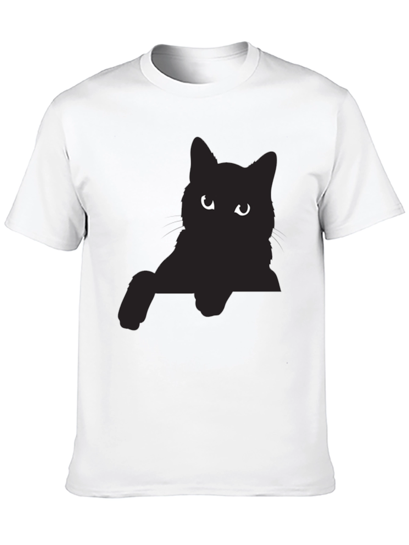 Black Cat Graphic Tee - Mens Casual T-Shirt