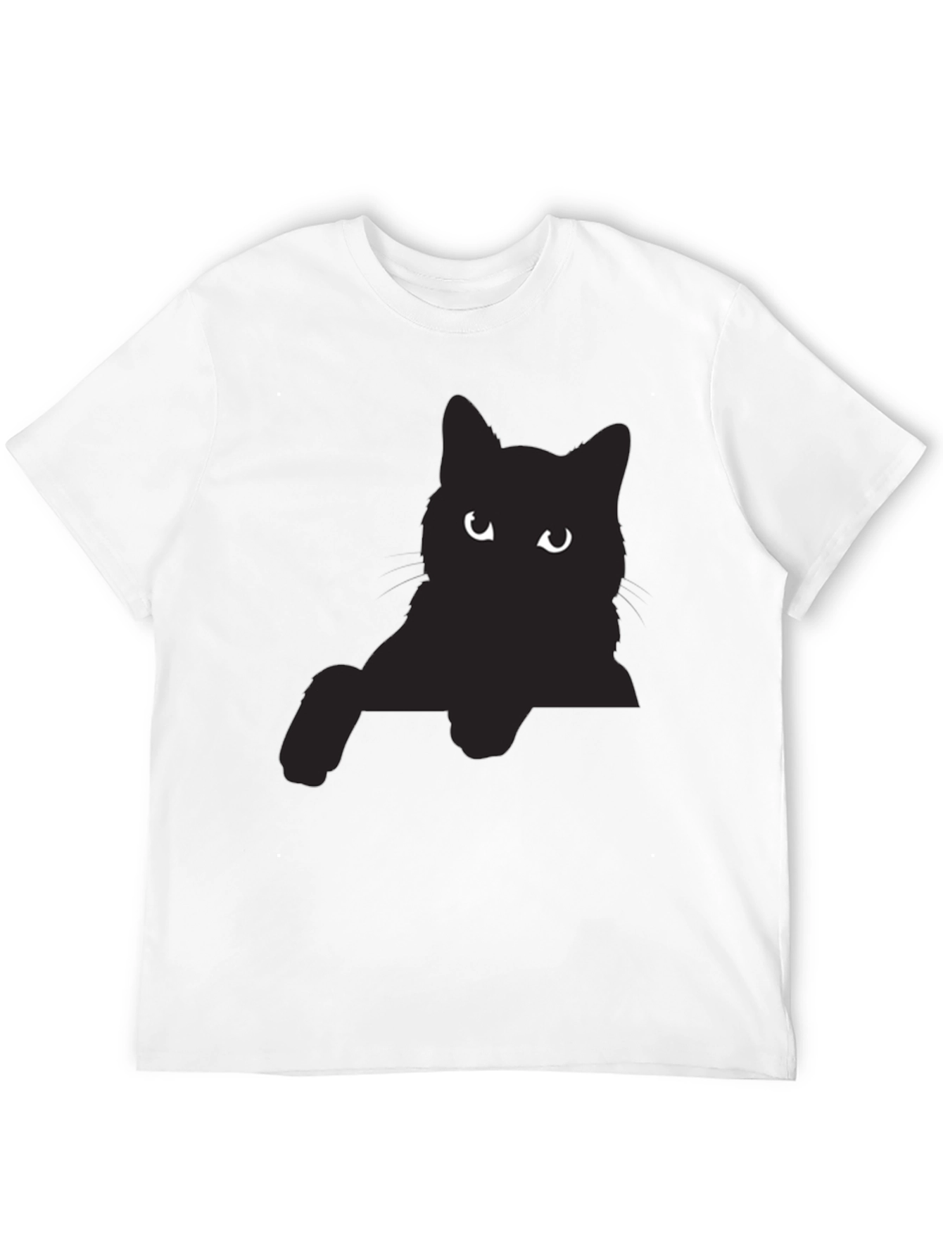 Black Cat Graphic Tee - Mens Casual T-Shirt