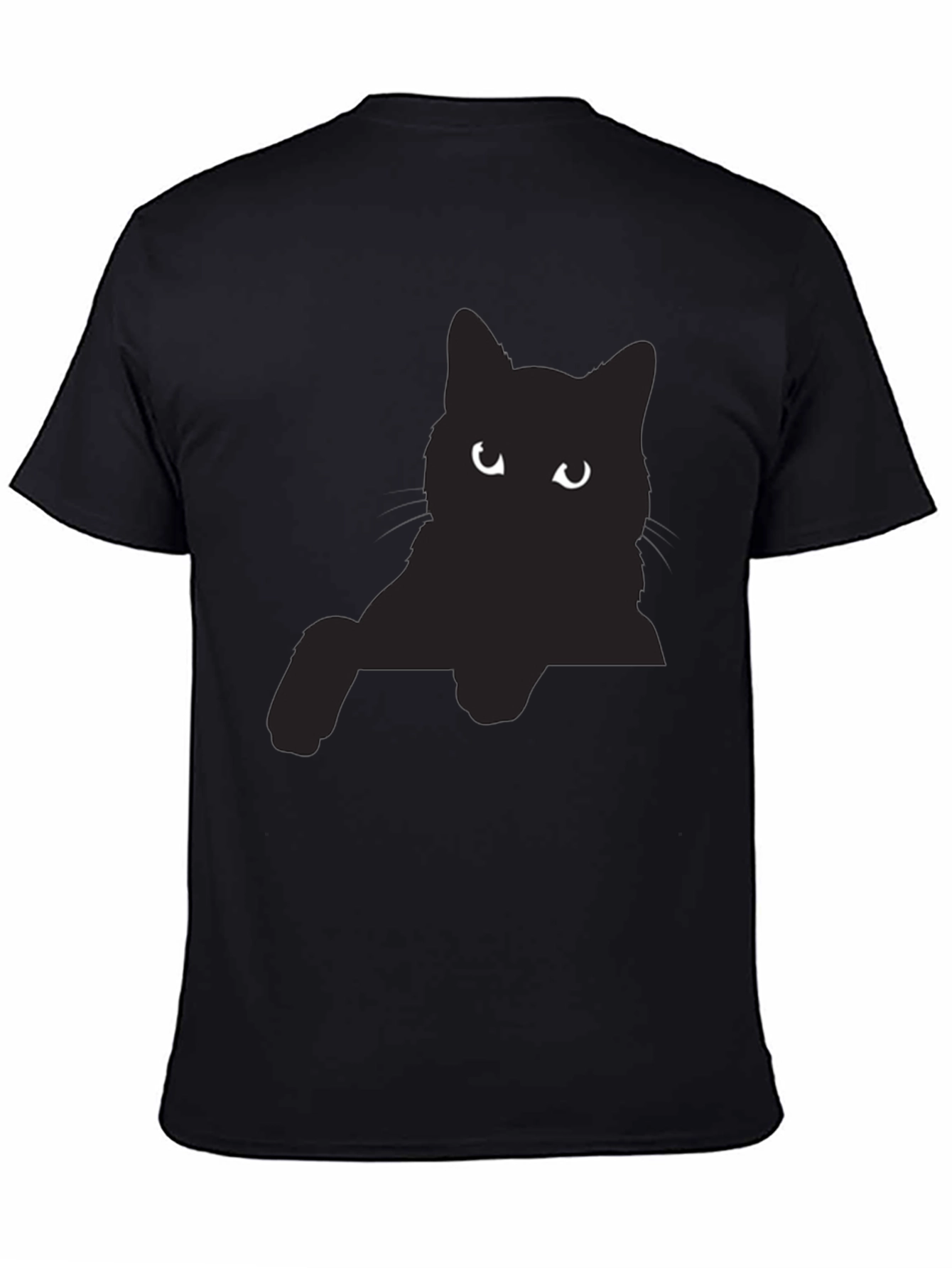 Black Cat Graphic Tee - Mens Casual T-Shirt