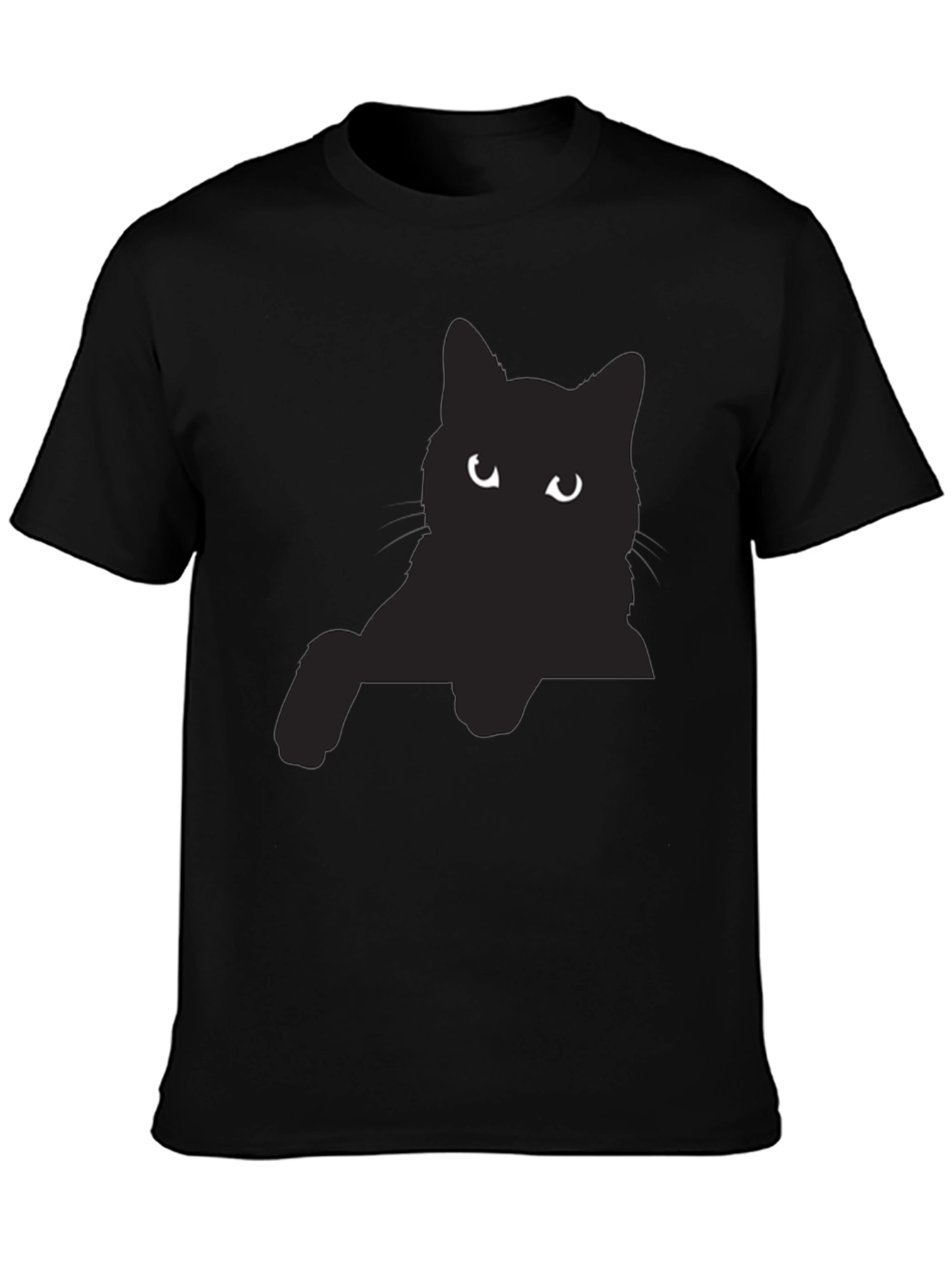 Black Cat Graphic Tee - Mens Casual T-Shirt