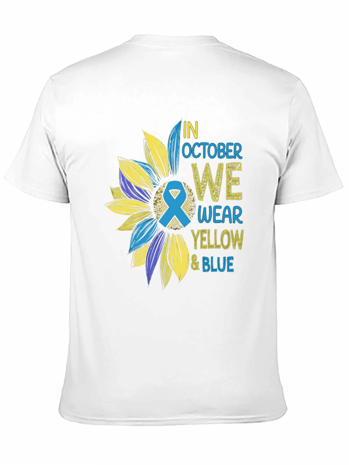 In October We Wear Yellow & Blue T-Shirt