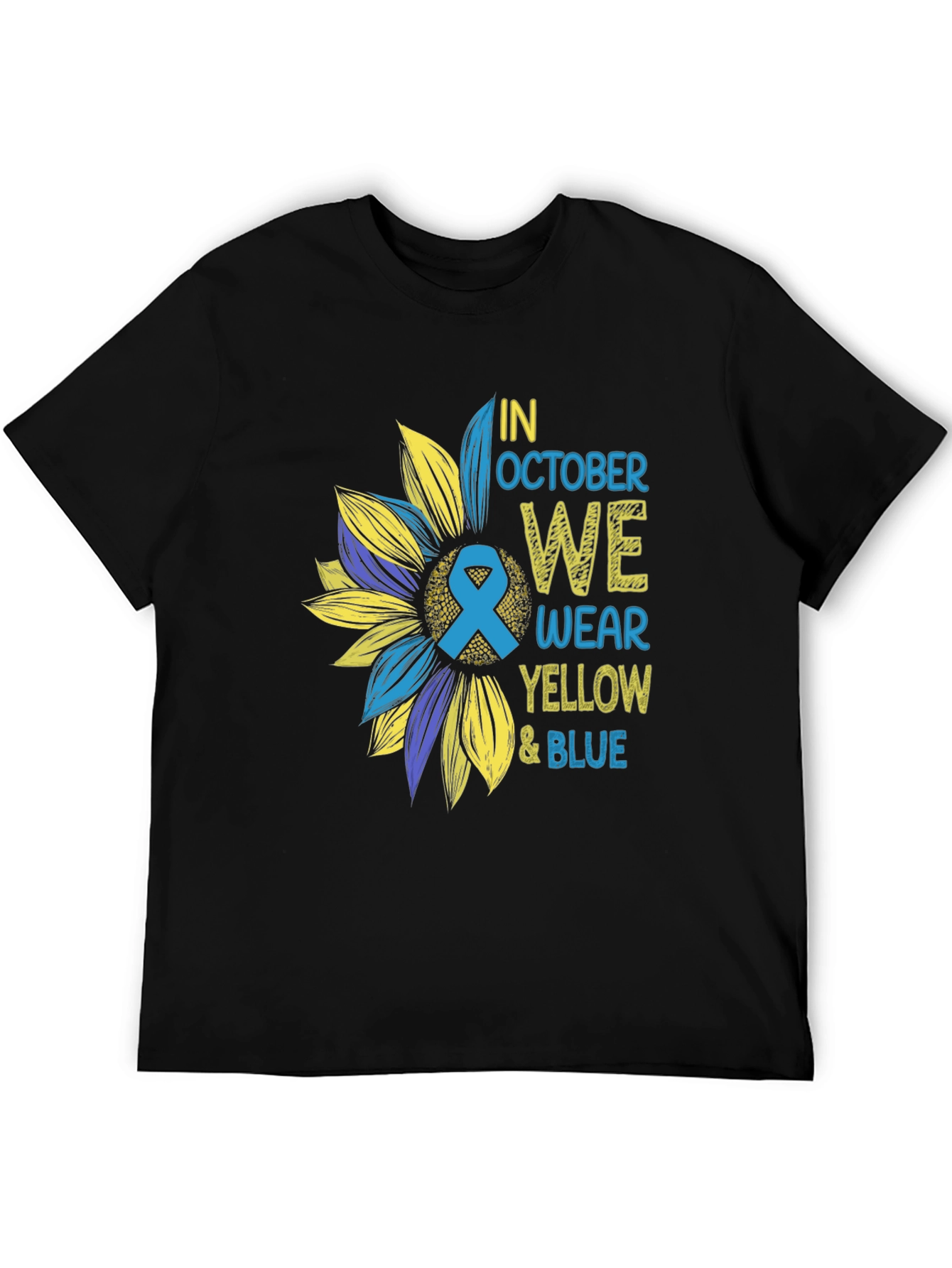 In October We Wear Yellow & Blue T-Shirt