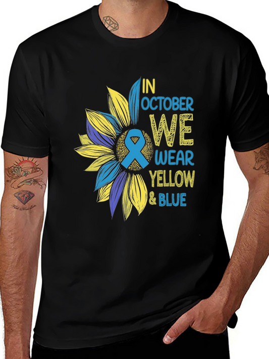 In October We Wear Yellow & Blue T-Shirt