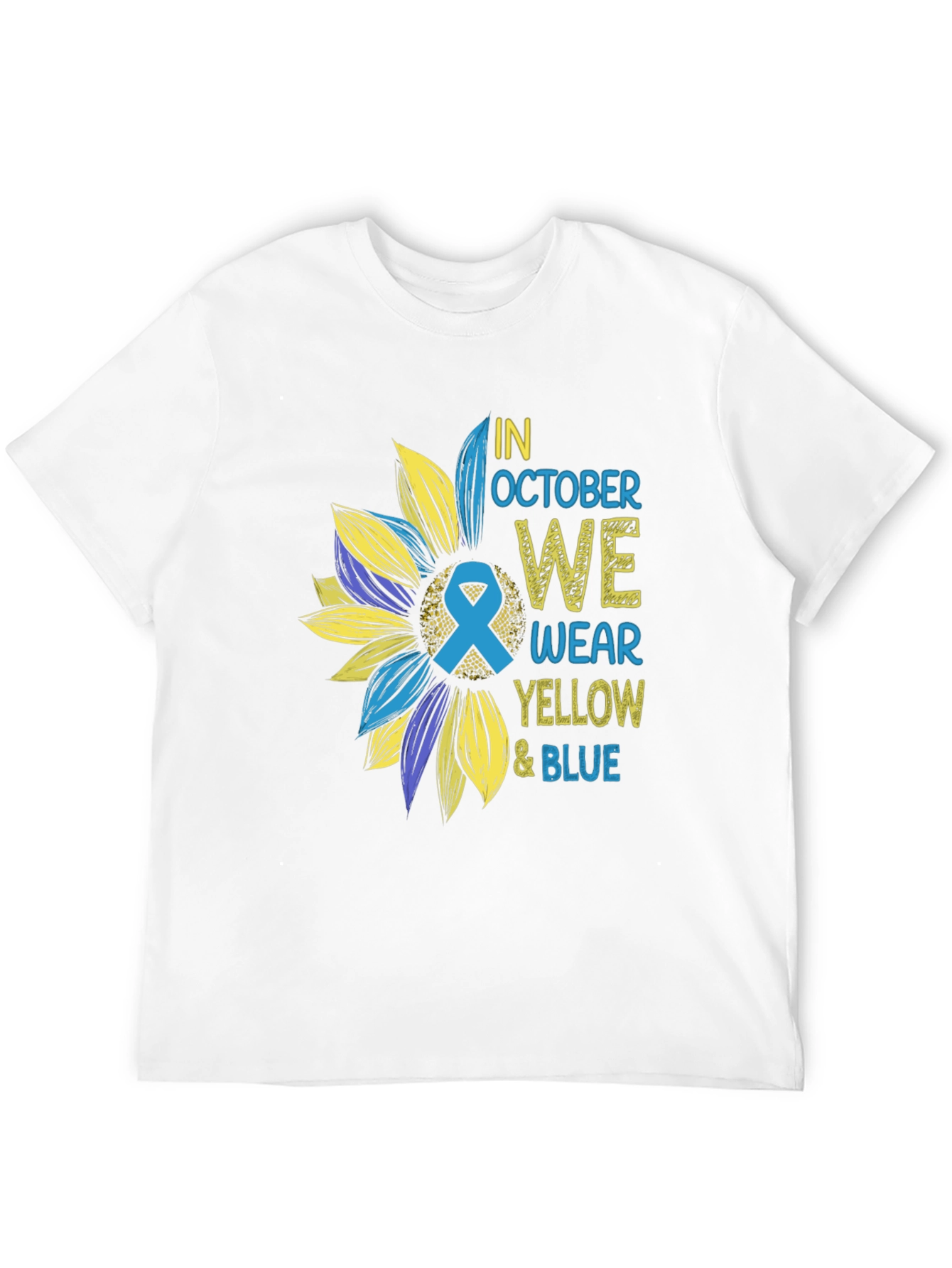 In October We Wear Yellow & Blue T-Shirt