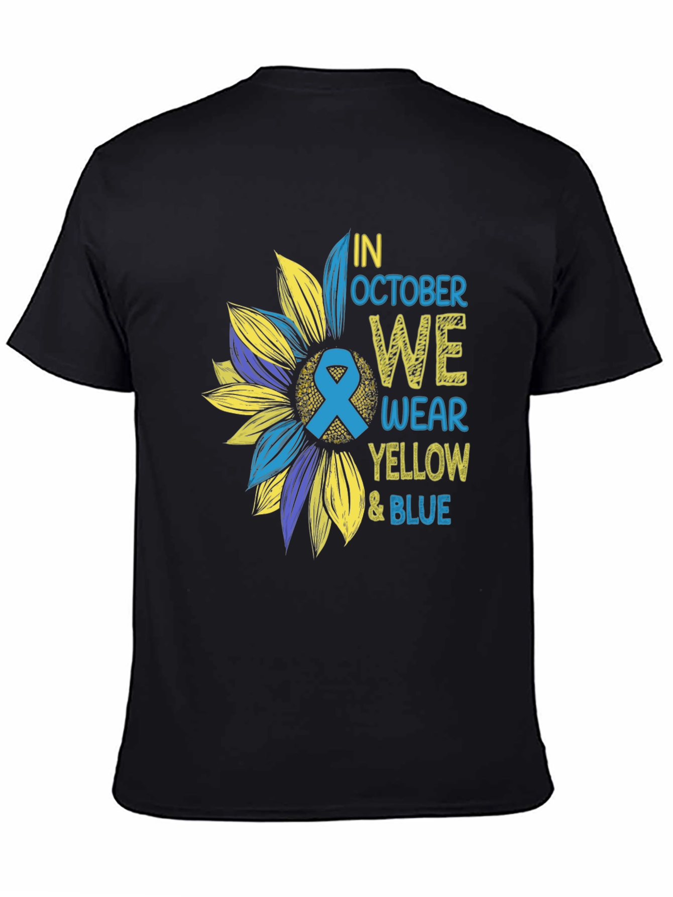 In October We Wear Yellow & Blue T-Shirt