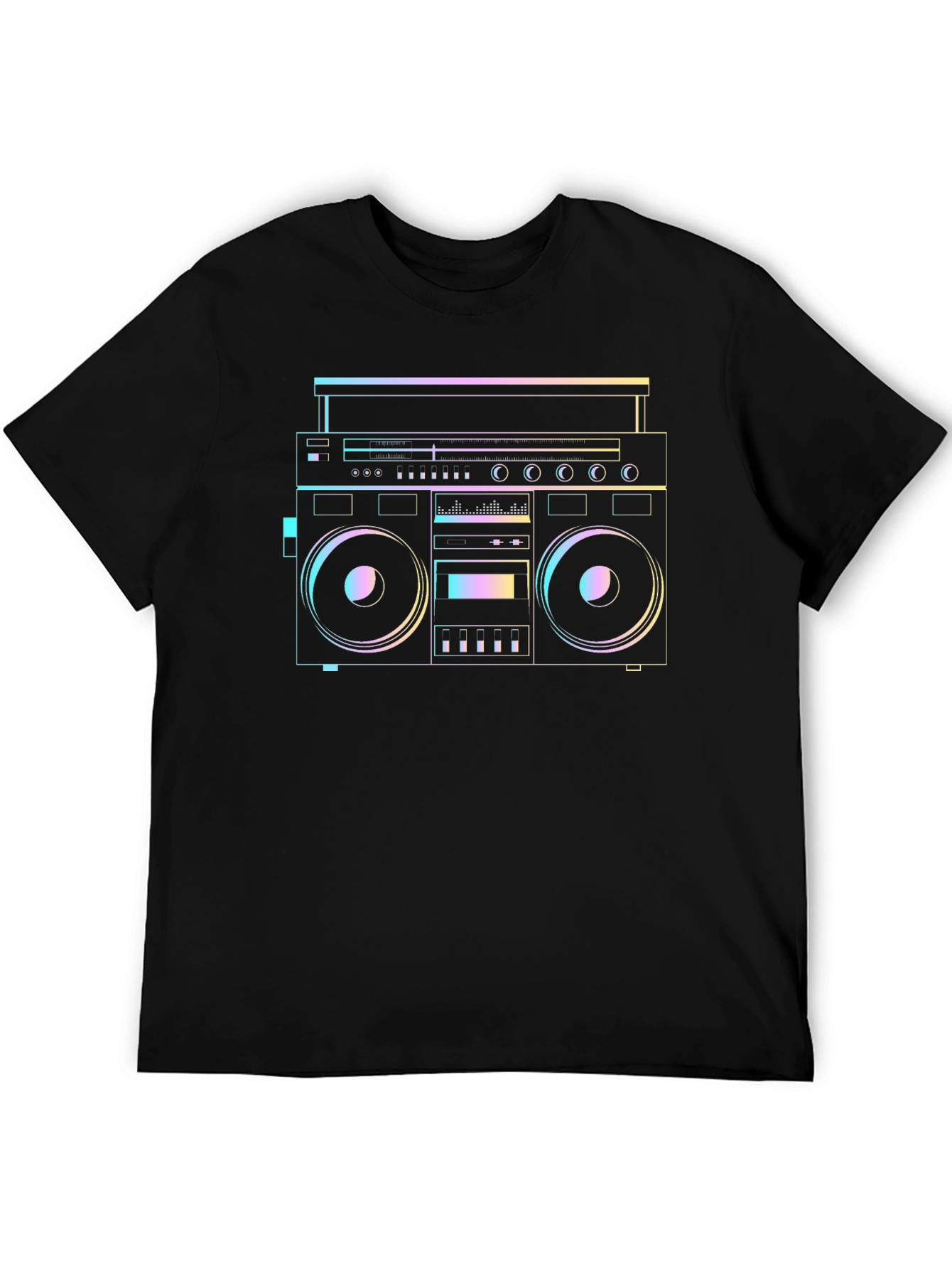 Retro Boombox Graphic Tee - Classic Cool