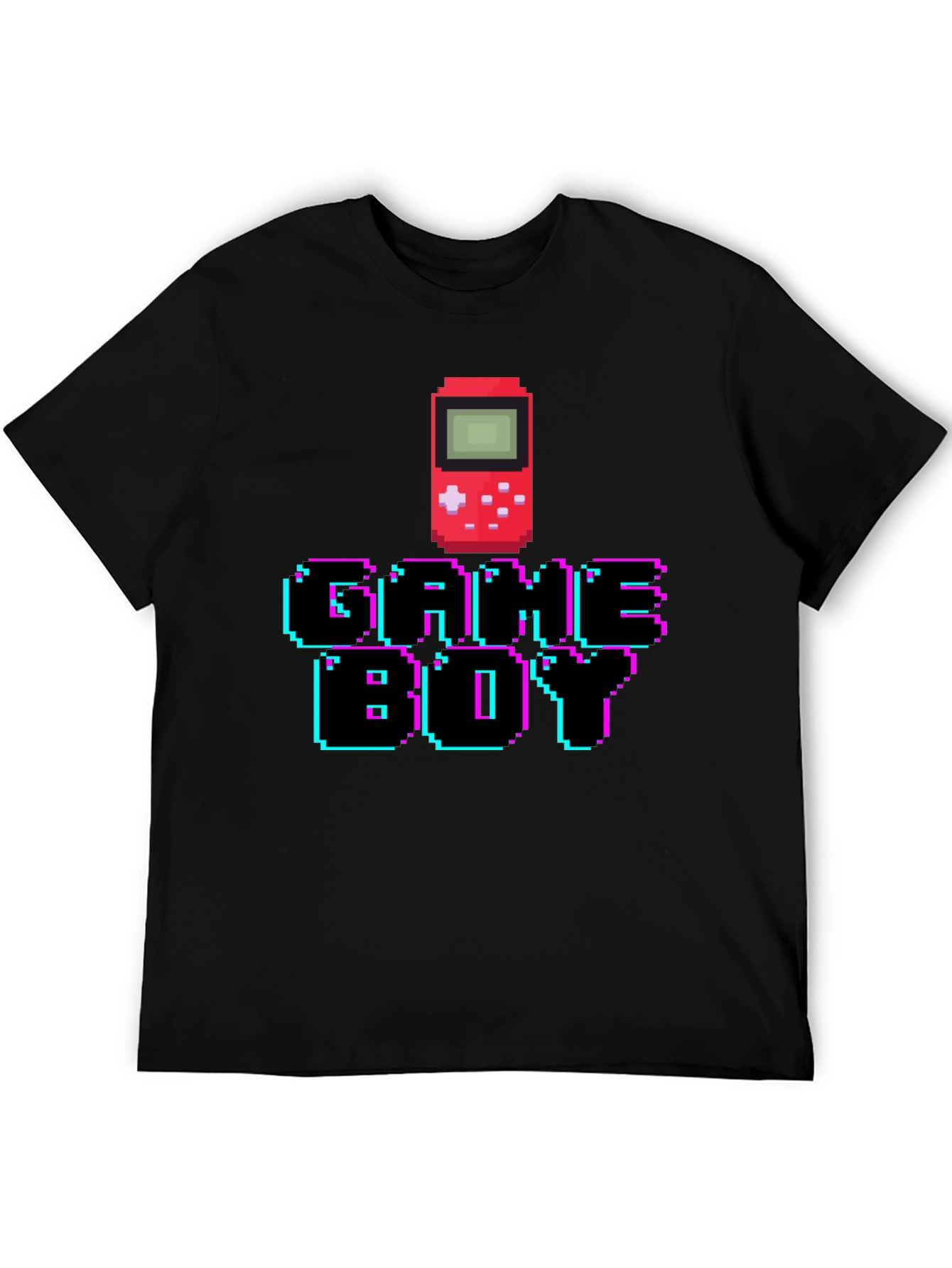 Pixel Game Boy Black T-Shirt